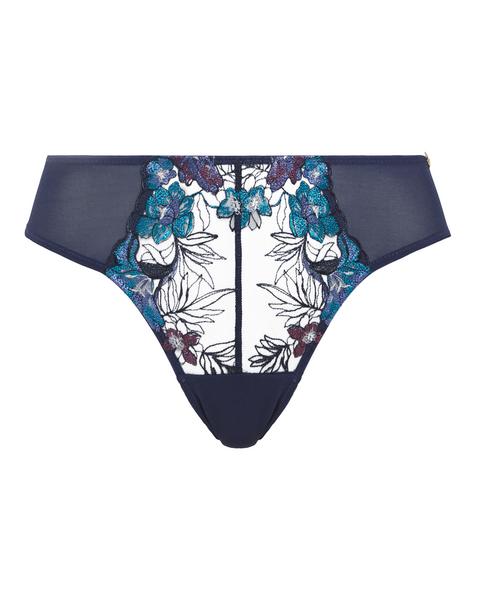 Joanna Hope Plus Size Joanna Hope Contemporary Midi Brief In Navy multi | UK Size 24 Women's