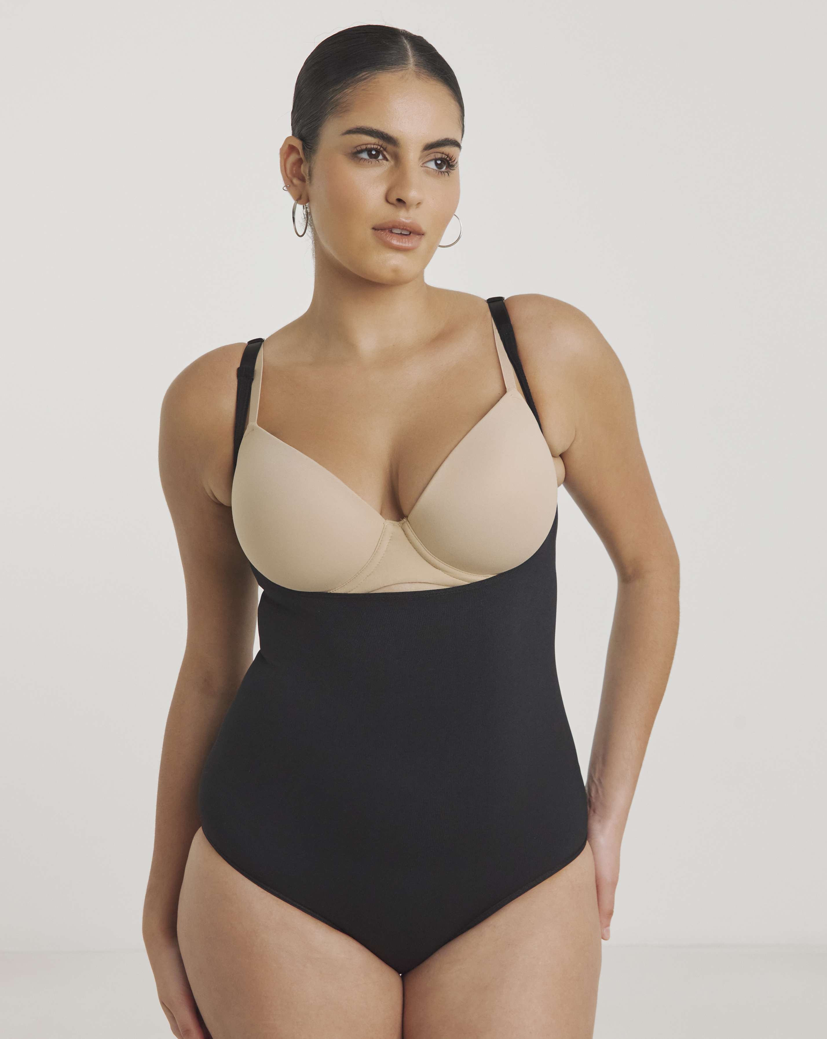 MAGISCULPT Plus Size Wear Your Own Bra Seamfree Control Body In Black | UK Size 16/18 Women's
