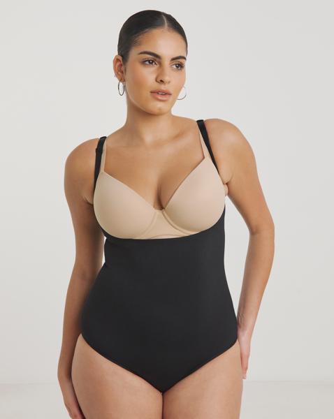 MAGISCULPT Plus Size Wear Your Own Bra Seamfree Control Body In Black | UK Size 16/18 Women's