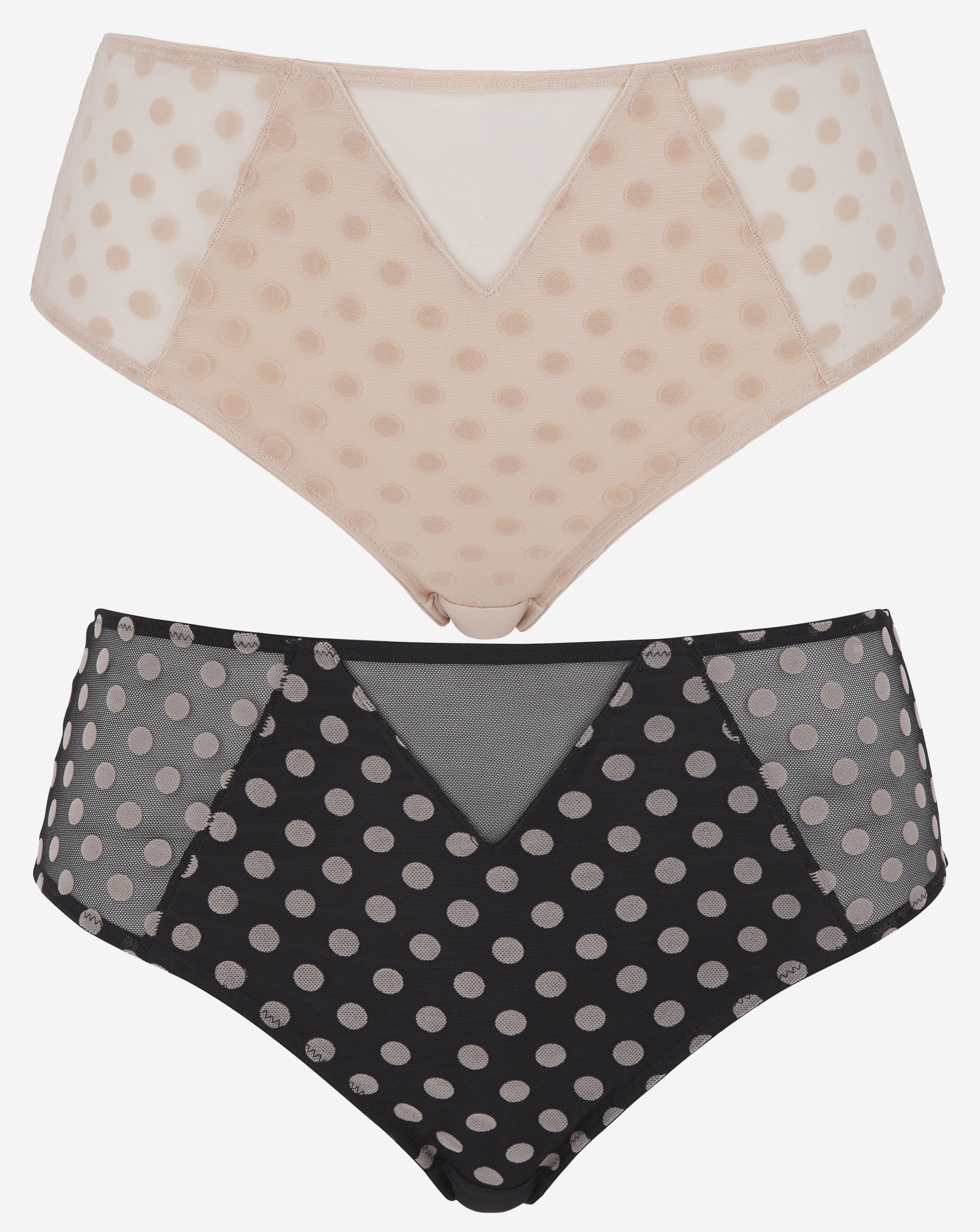 2 Pack Everyday Hannah Spot Mesh Briefs