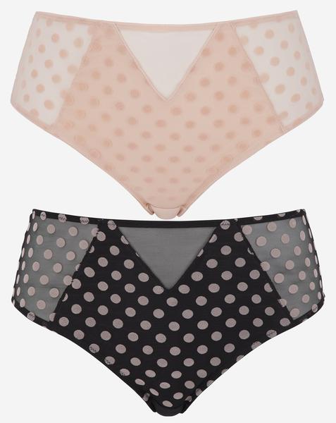 2 Pack Everyday Hannah Spot Mesh Briefs