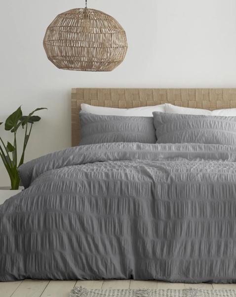 Catherine Lansfield Seersucker Duvet Set