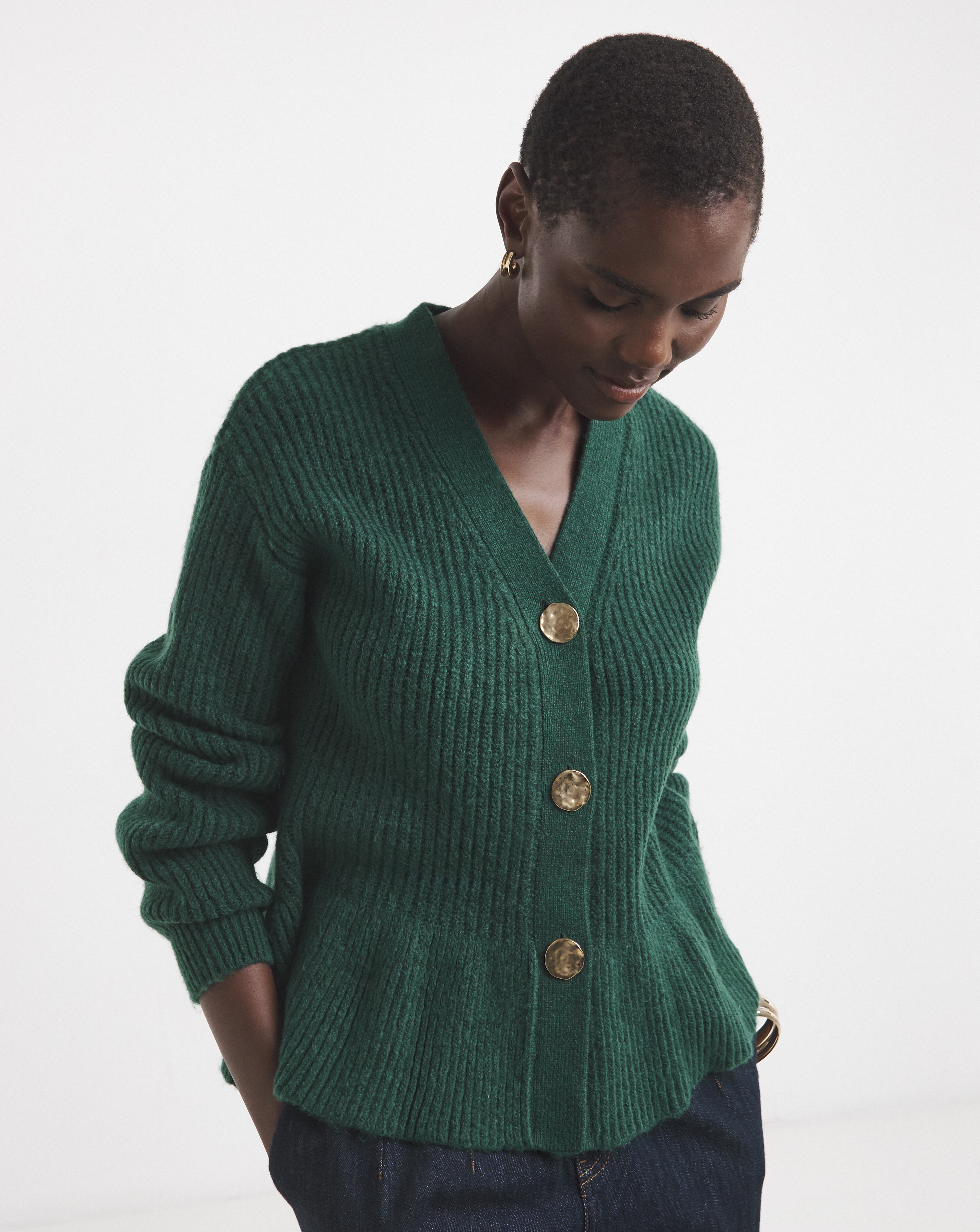 Peplum Knit Cardigan