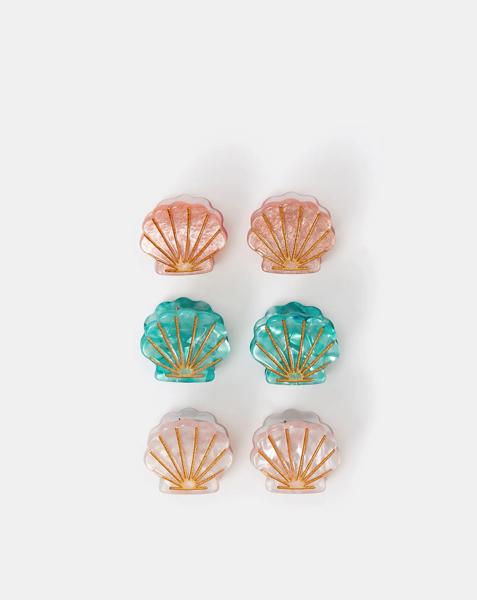 Accessorize 6-Pack Mini Shell Claw Clips