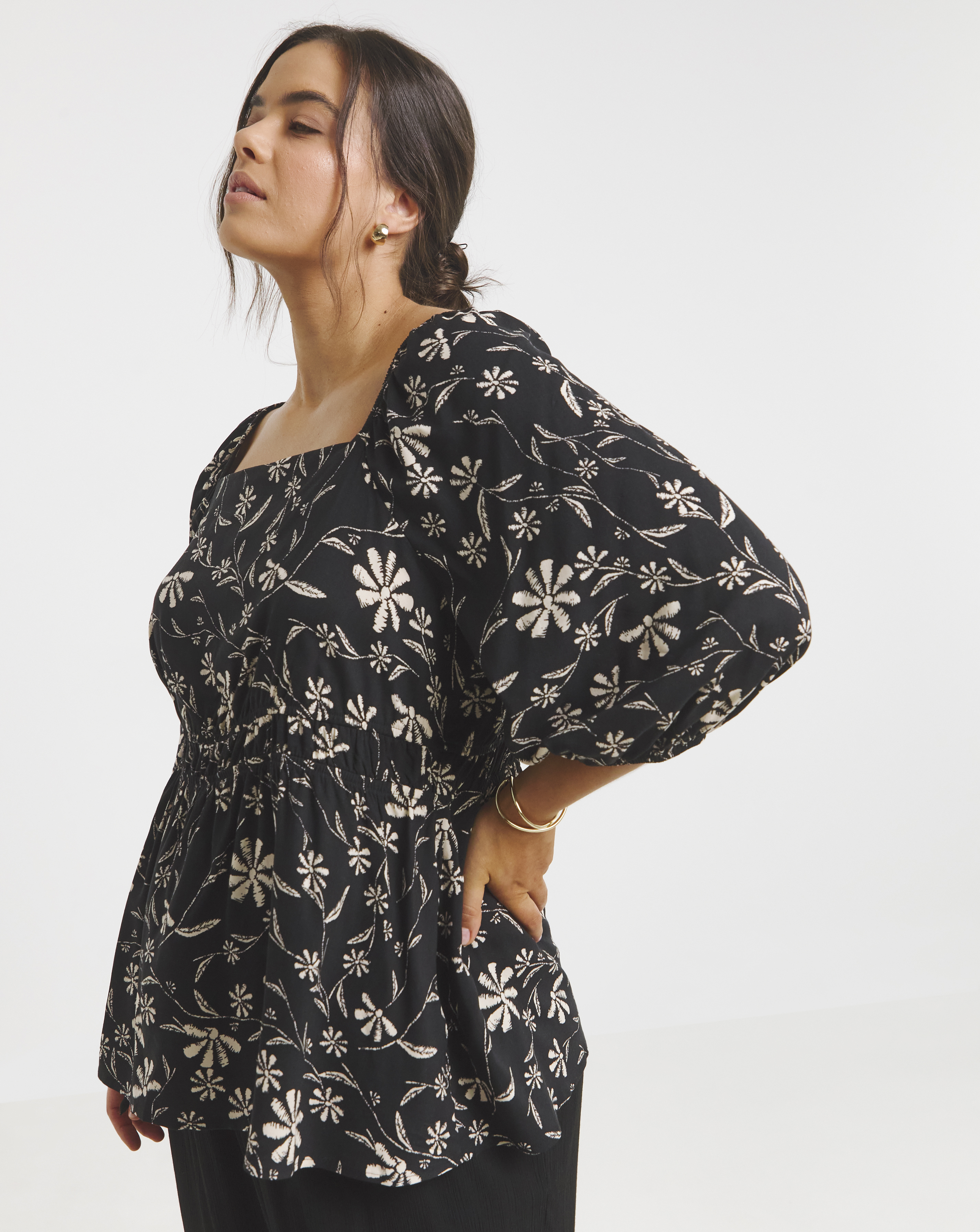 Simply Be Ditsy Print Blouse