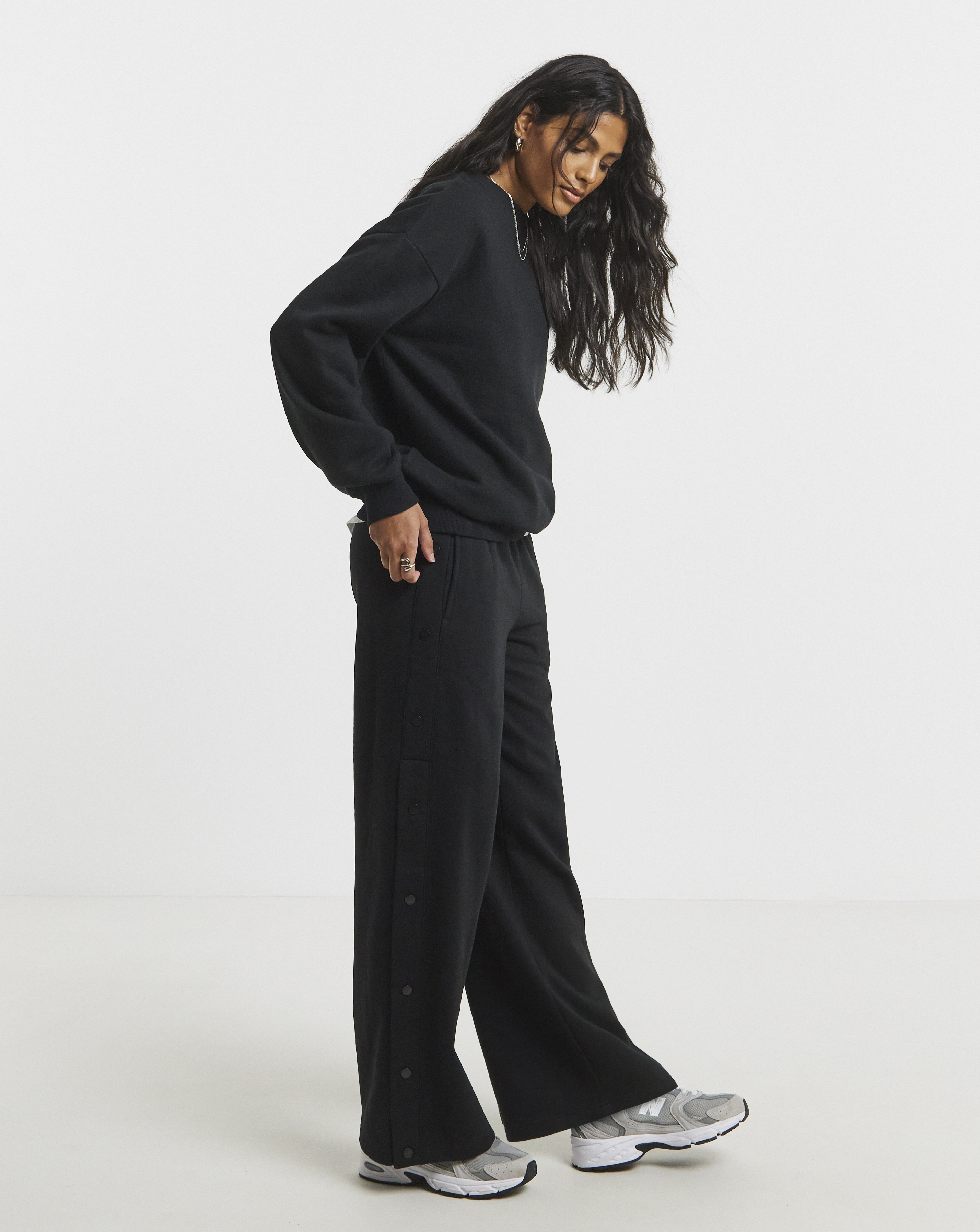 Half Popper Wide Leg Joggers