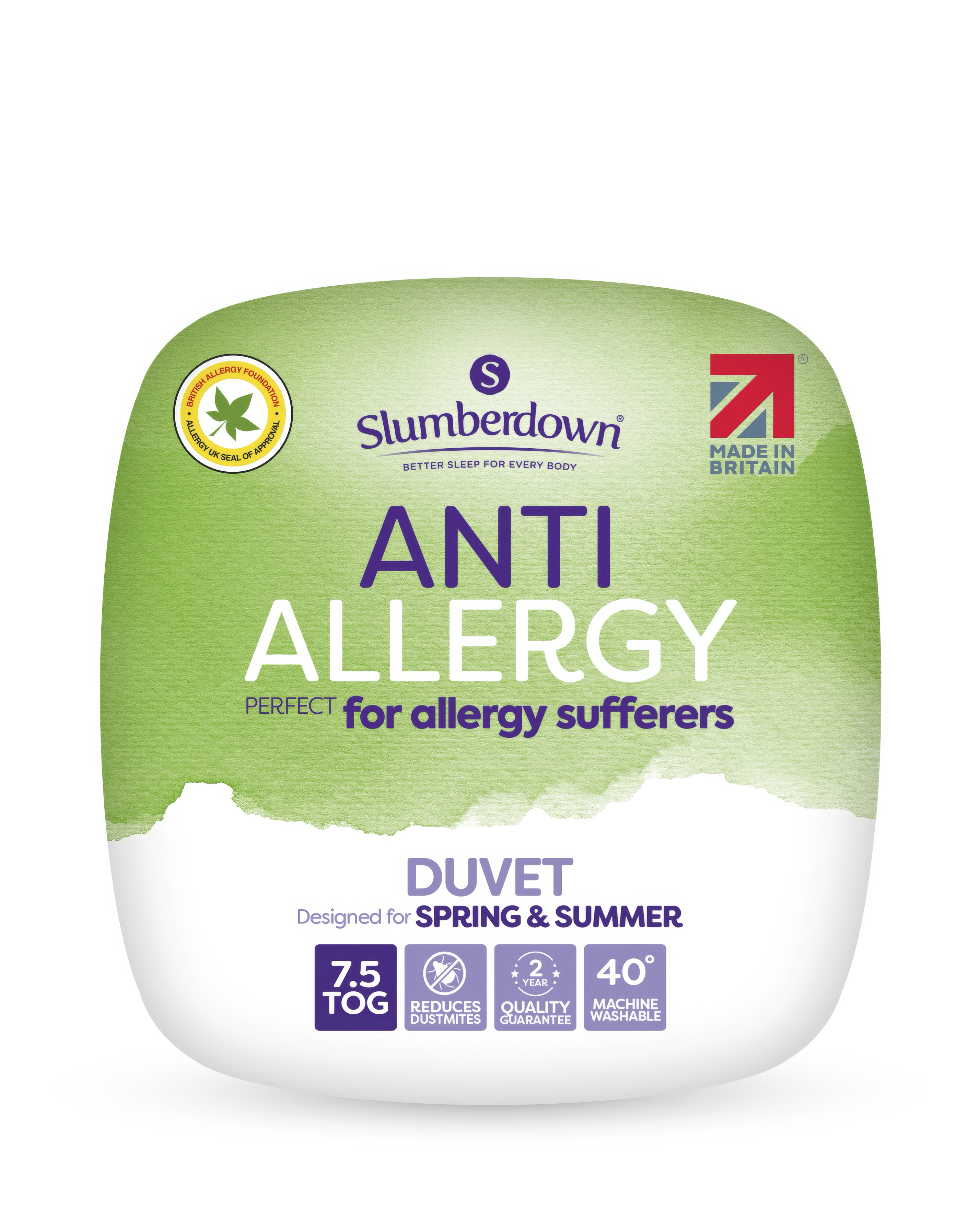 Slumberdown White Anti Allergy 7.5 Tog Duvet - King