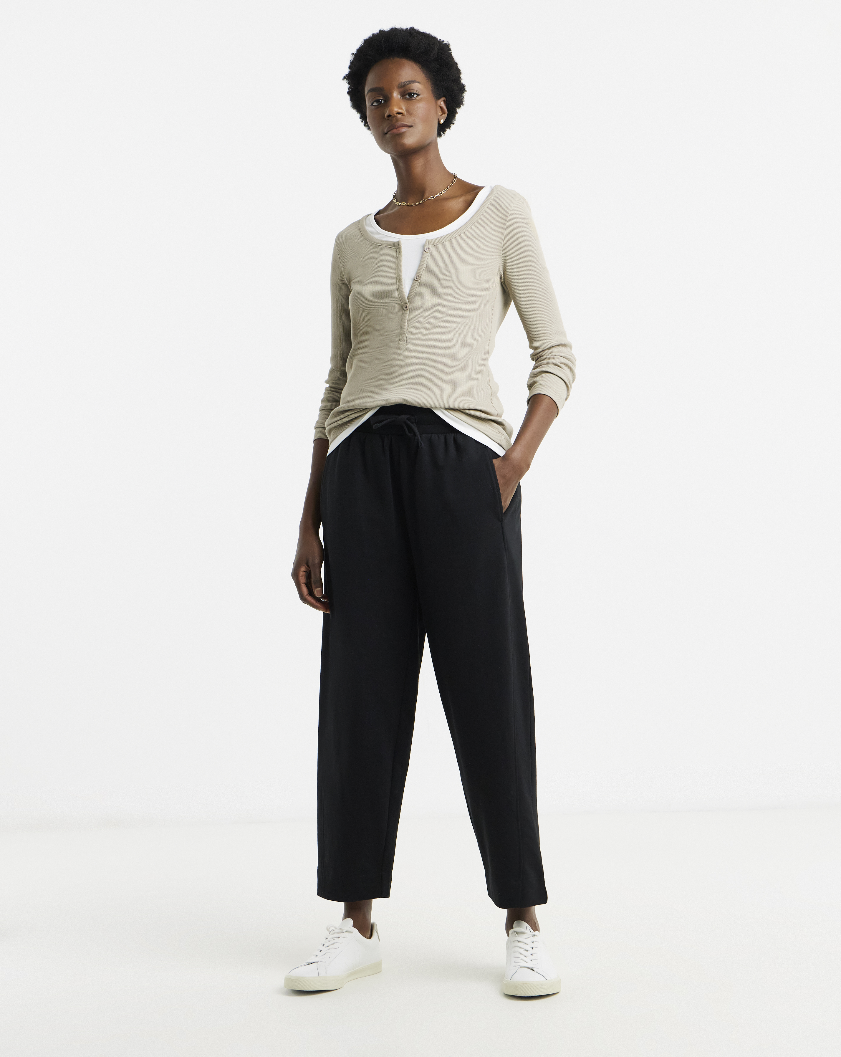 Barrel Leg Jersey Trouser