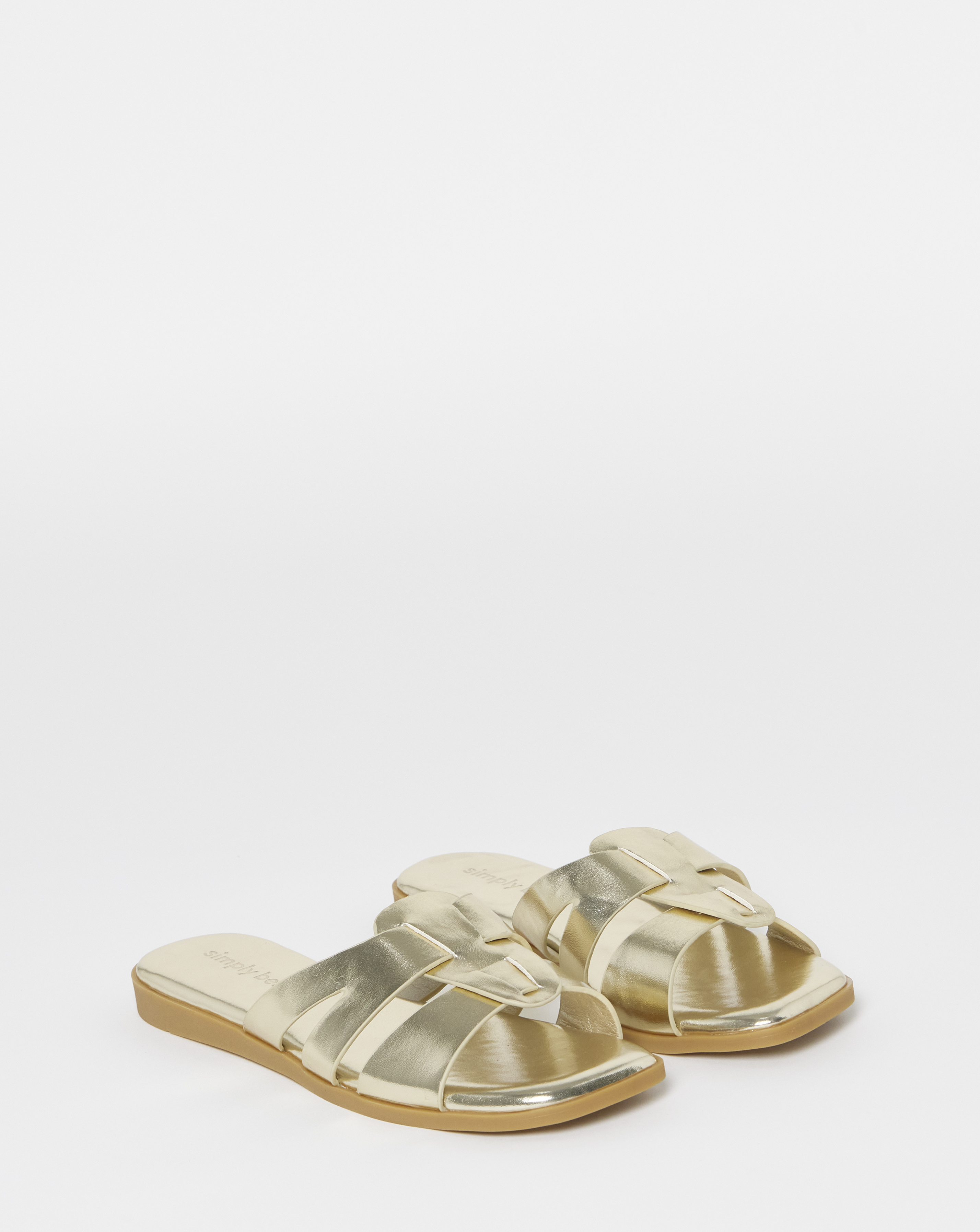 Woven Flat Mule Sandals Extra Wide