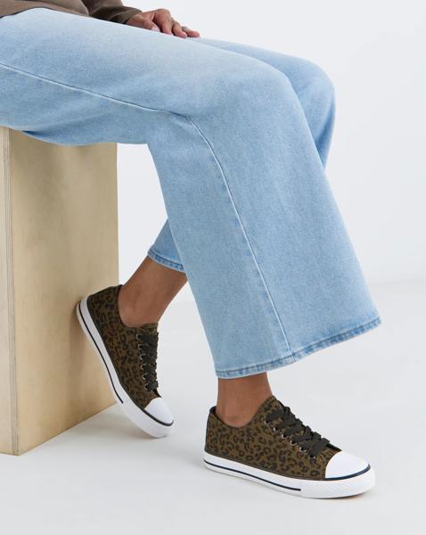 Angel Low Cut Canvas Trainers - Extra Wide Fit (EEE)