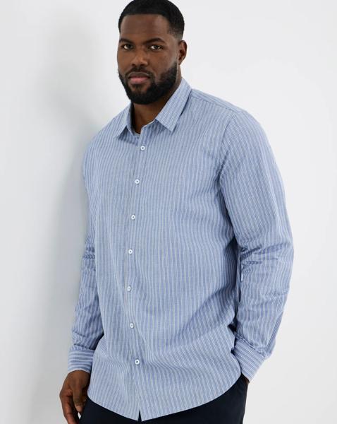 Long Sleeve Poplin Stripe Shirt