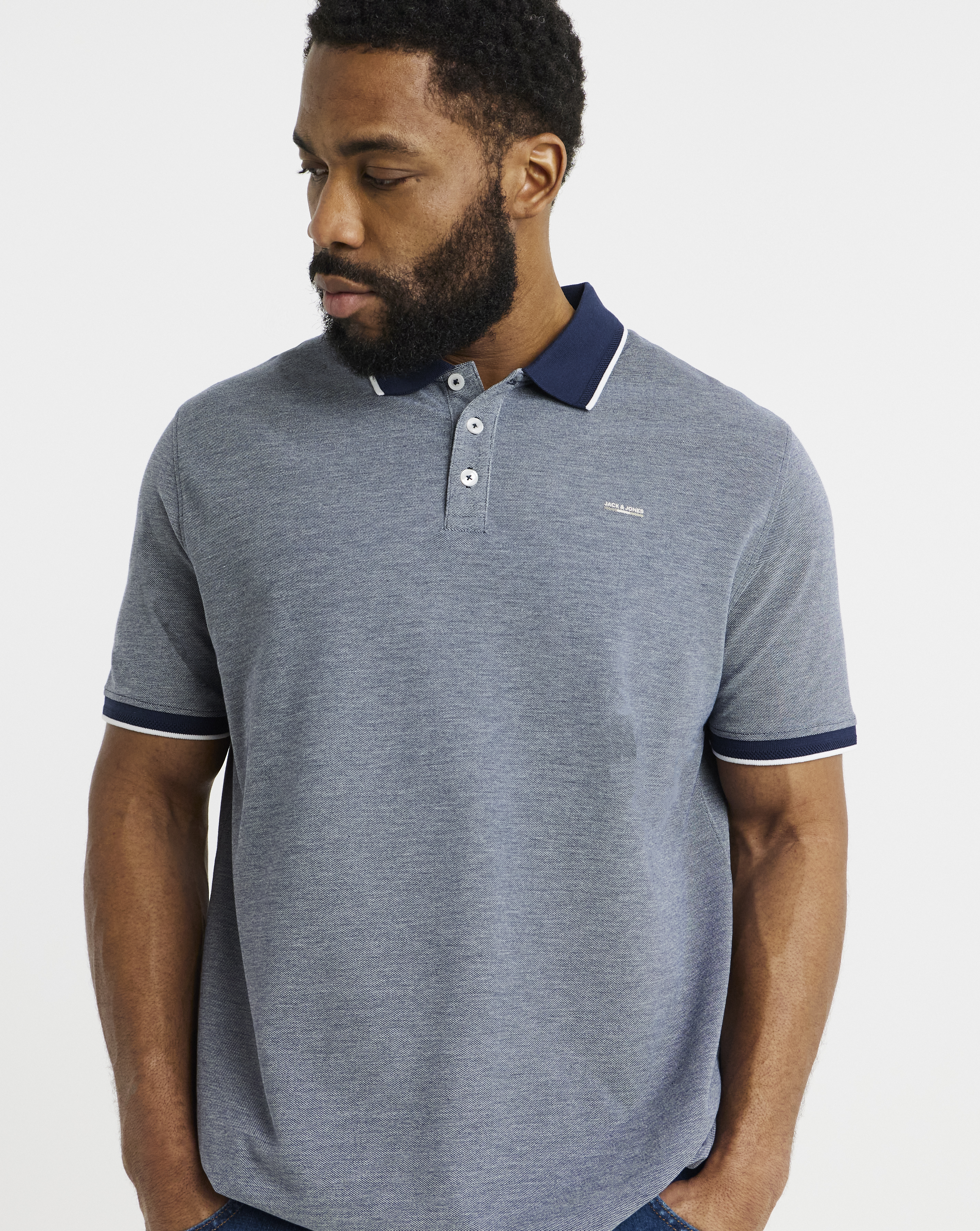 Jack & Jones Navy Premium Alves Polo - 5XL(62)