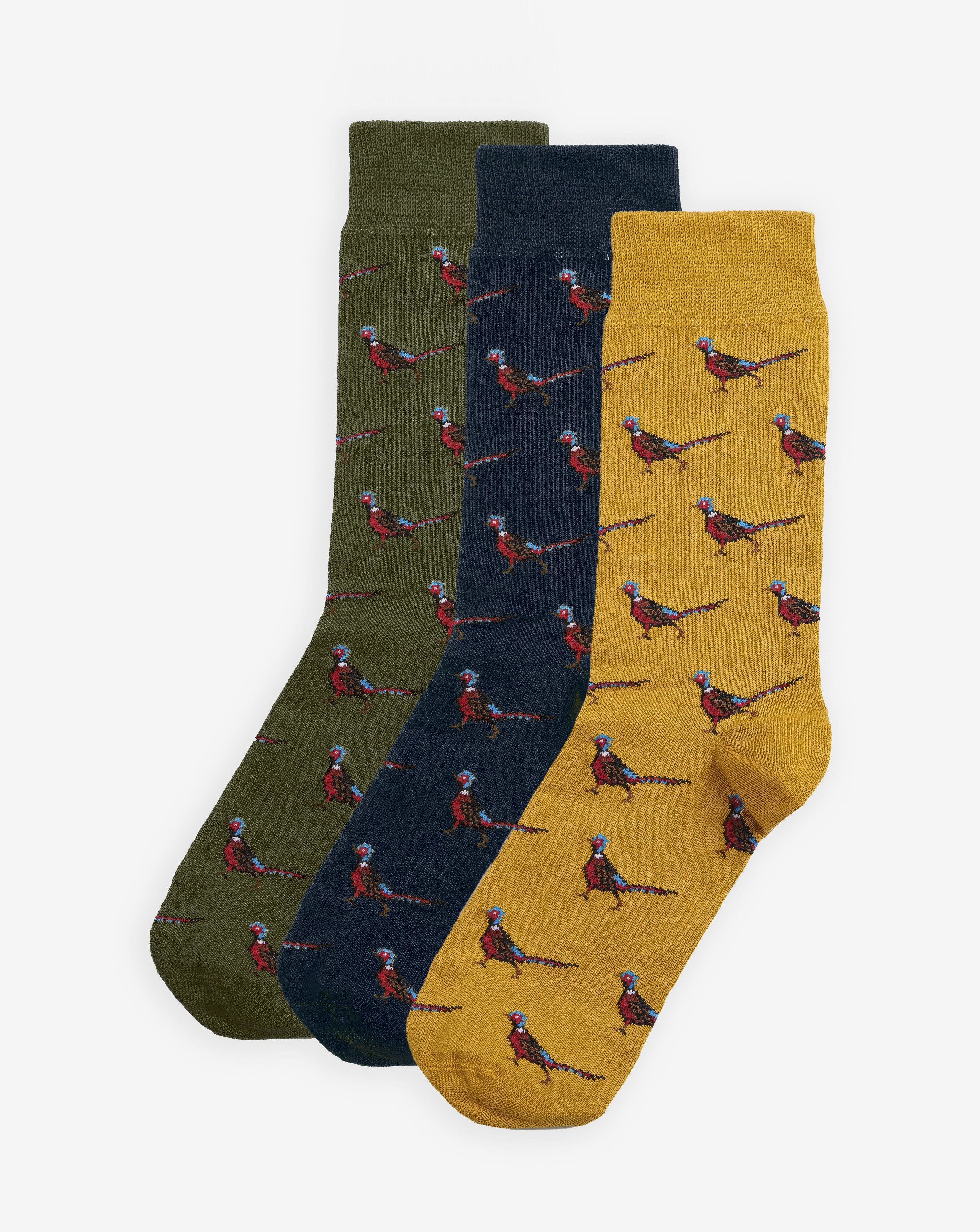 Barbour Pheasant Socks Gift Box - Forest