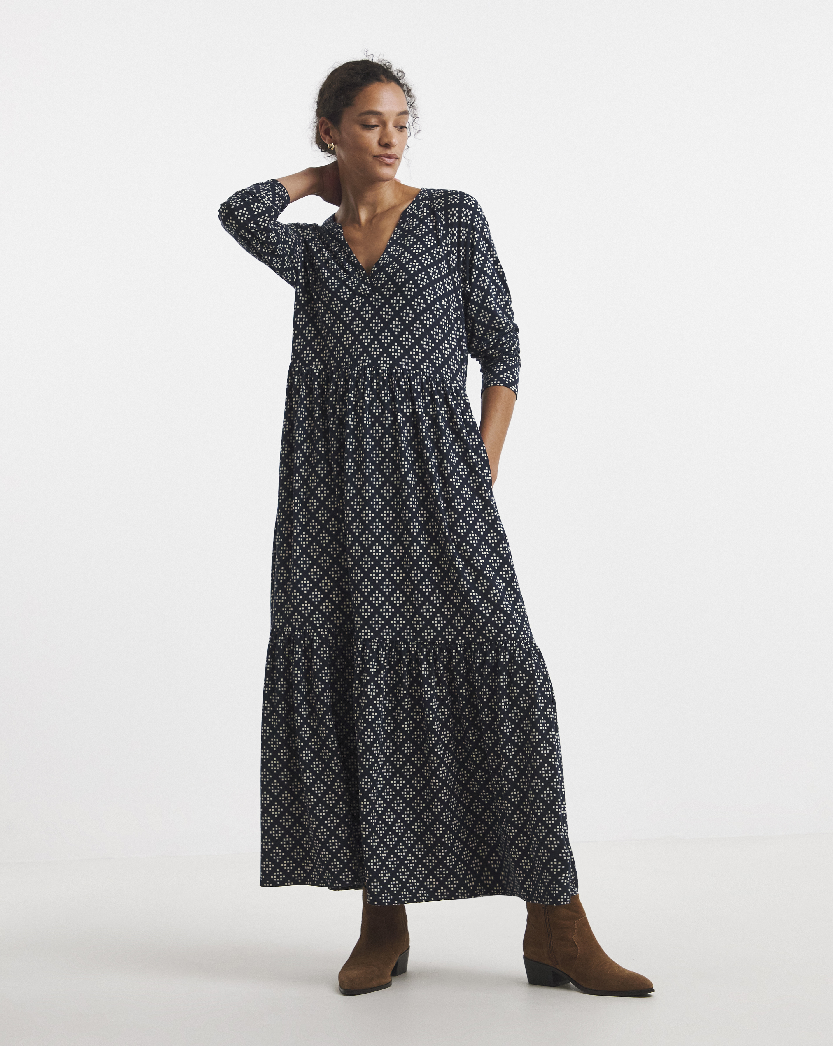 Soft Touch Notch Neck Dress