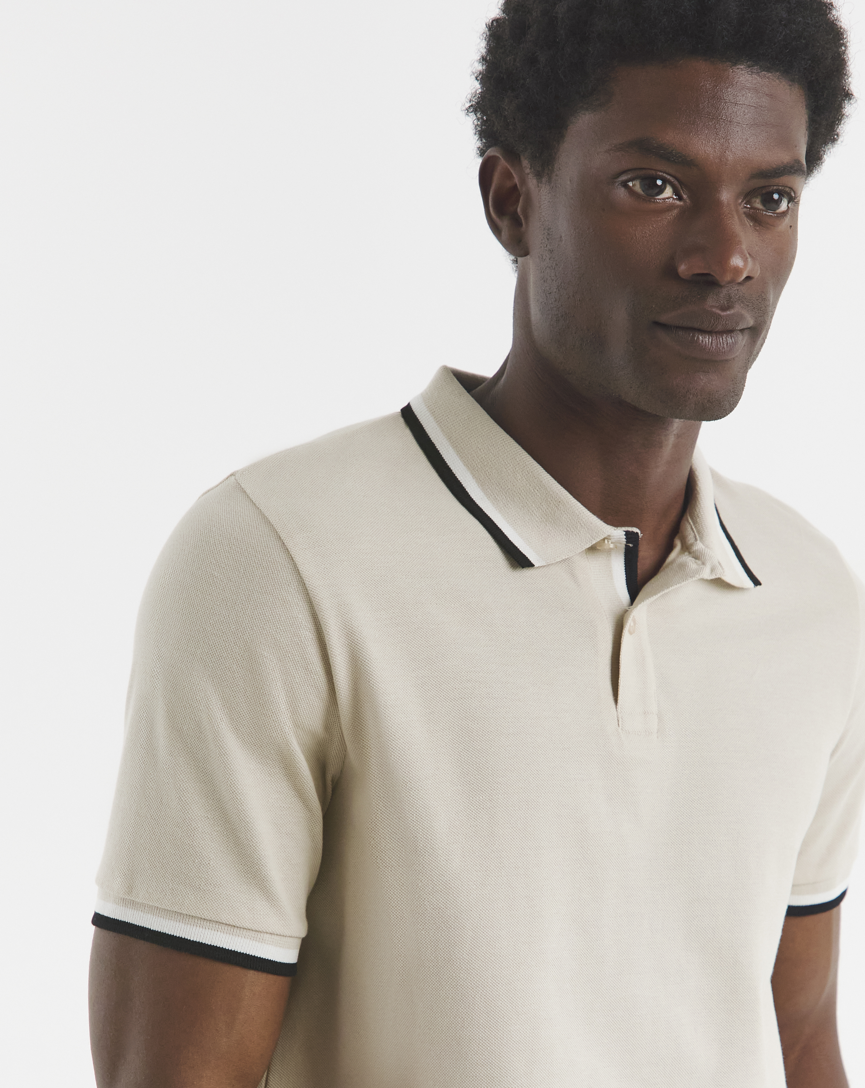 Tipped Pique Polo Long
