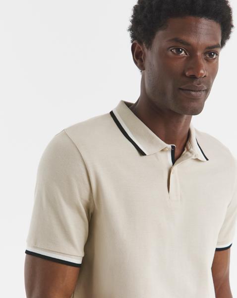 Tipped Pique Polo Long