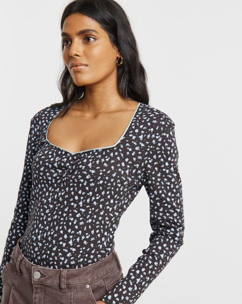 Simply Be Square Neck Ribbed Top