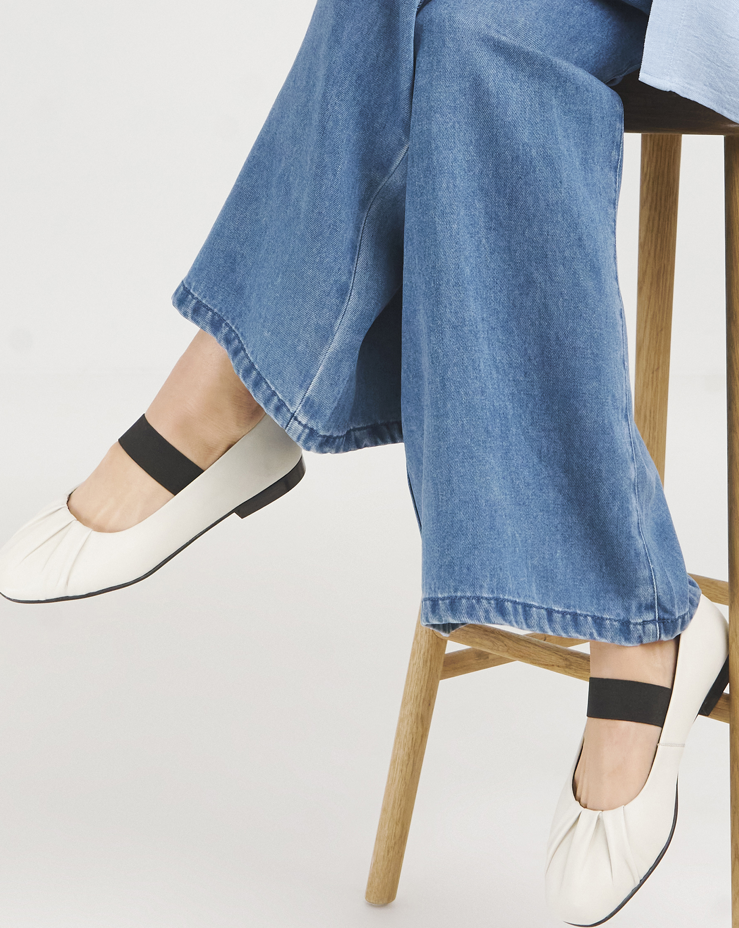 Ruched Mary Jane Ballerina Wide Fit