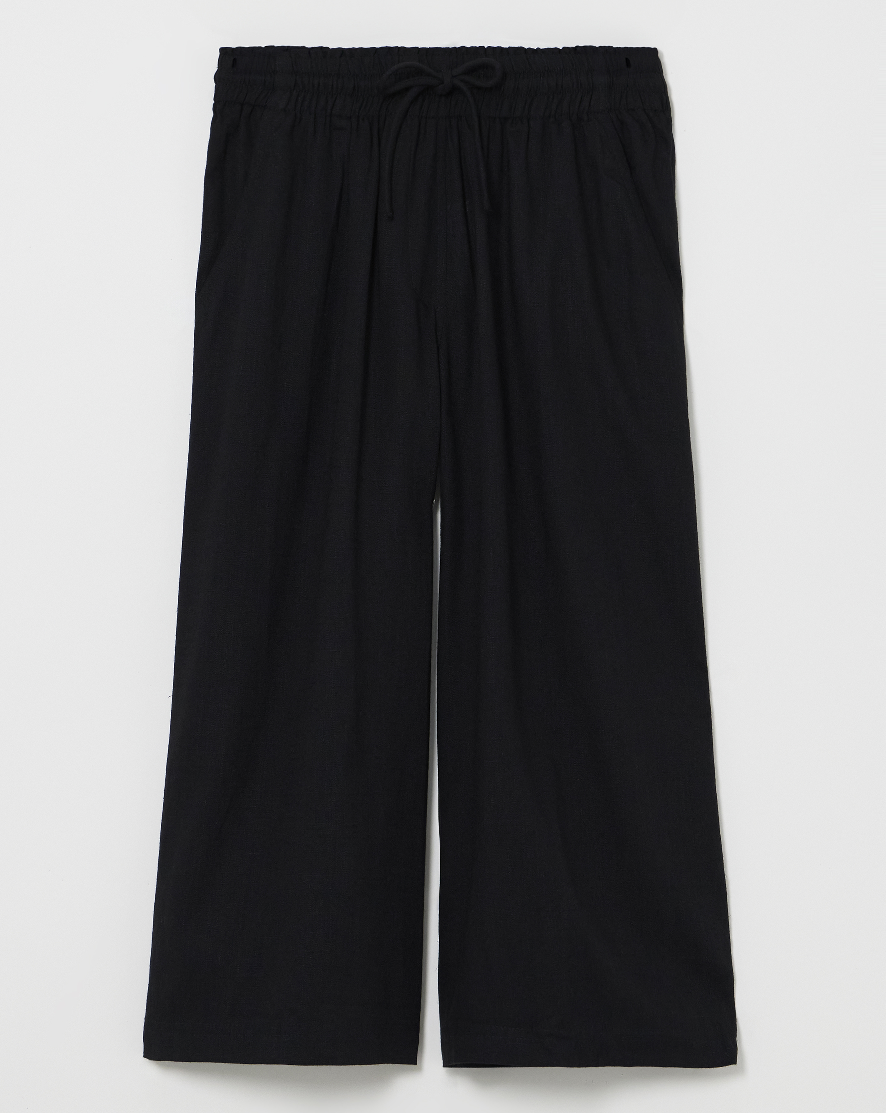 Tie Waist Linen Culottes