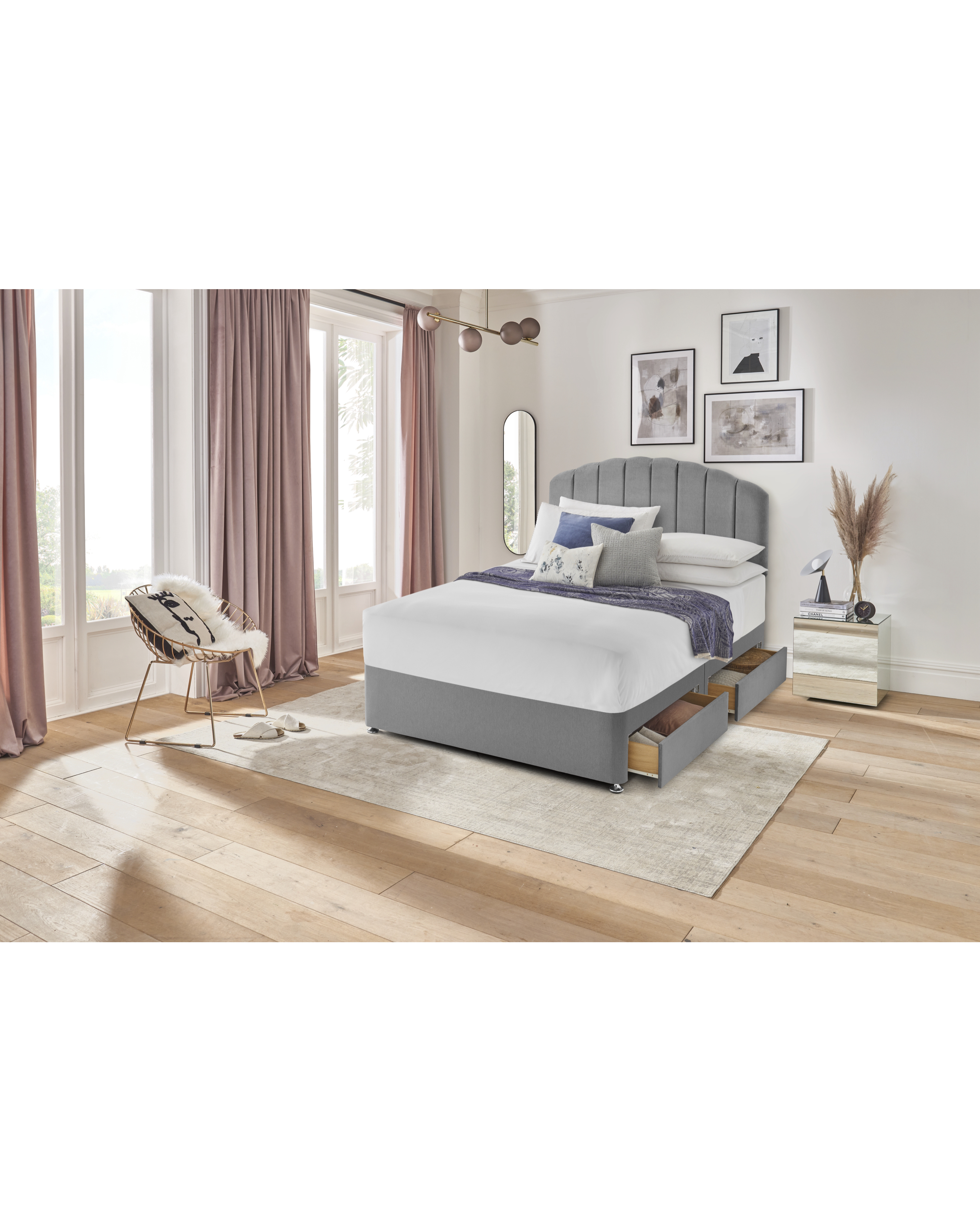 Silentnight Fabric 4 Drawer Divan Base