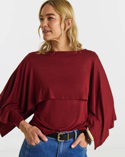 Long Sleeve Cape Top