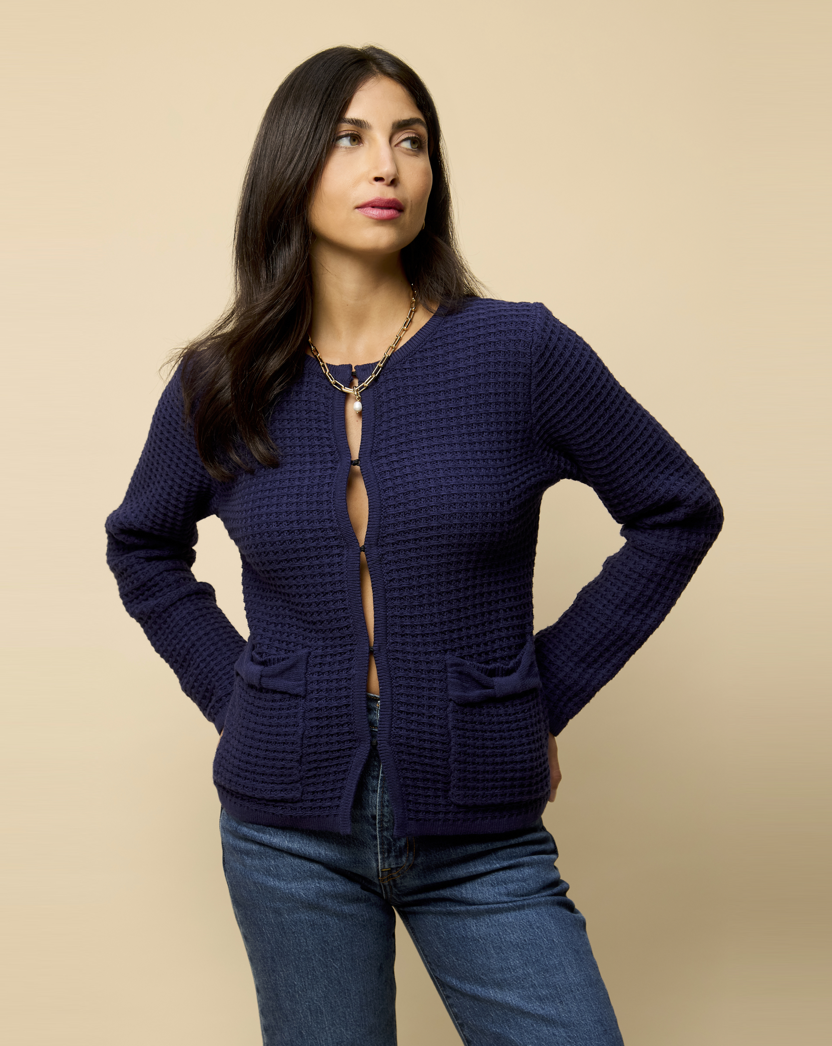 Little Mistress Navy Cardigan - Extra Small