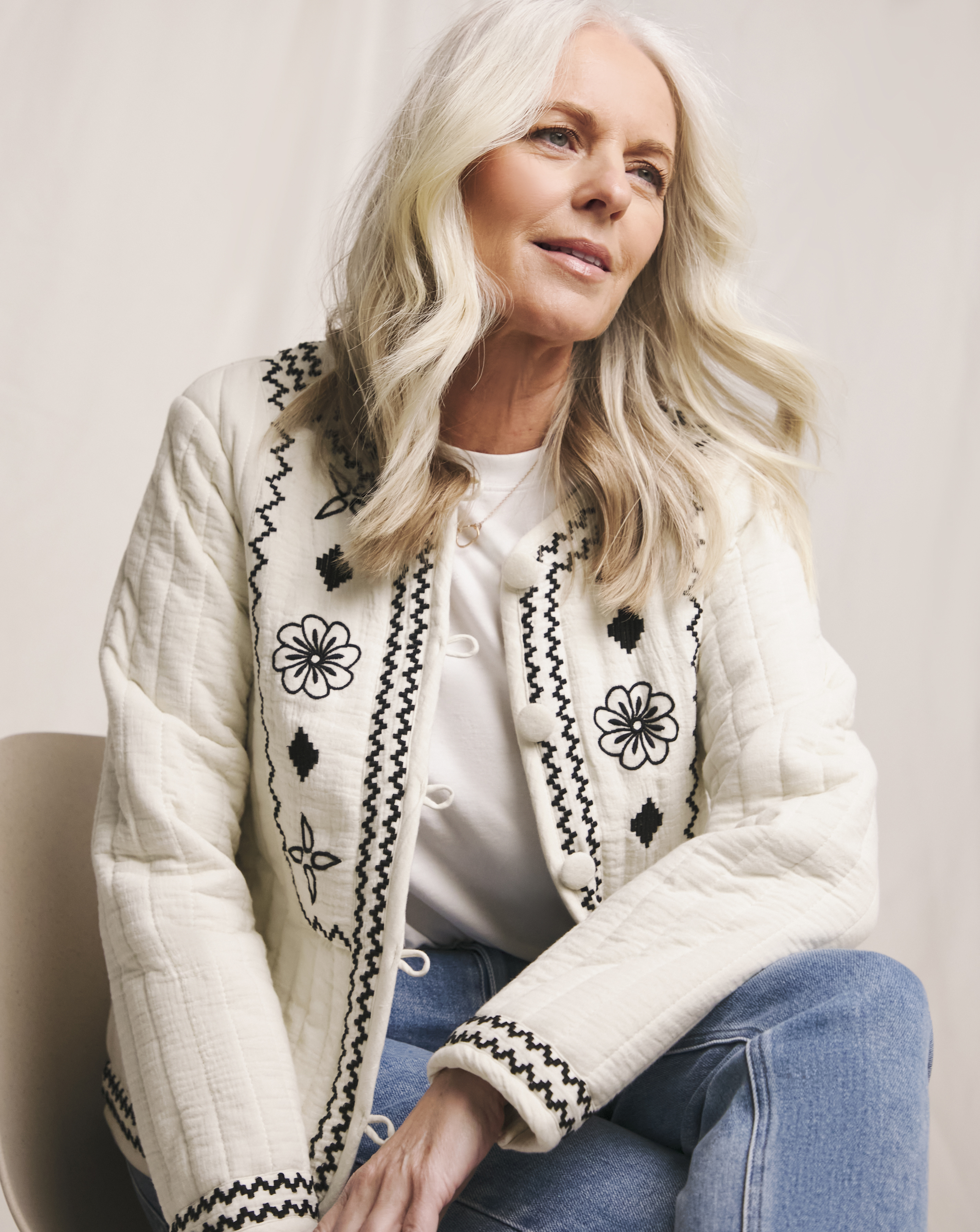 Julipa Pure Cotton Embroidered Jacket