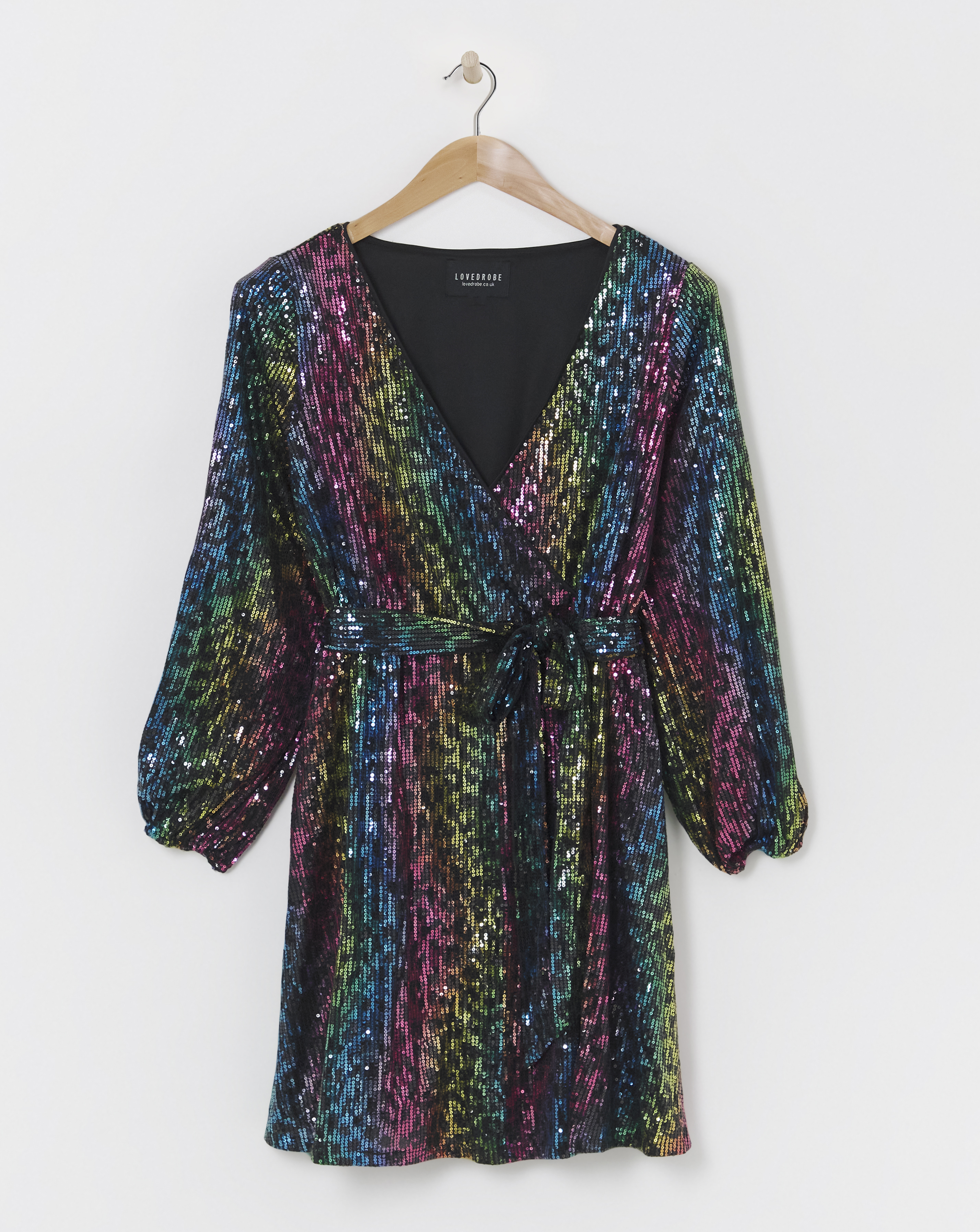 Lovedrobe sequin Belted Mini Dress