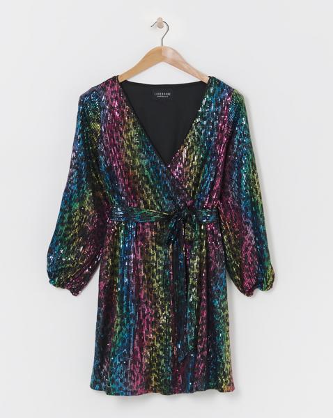Lovedrobe sequin Belted Mini Dress