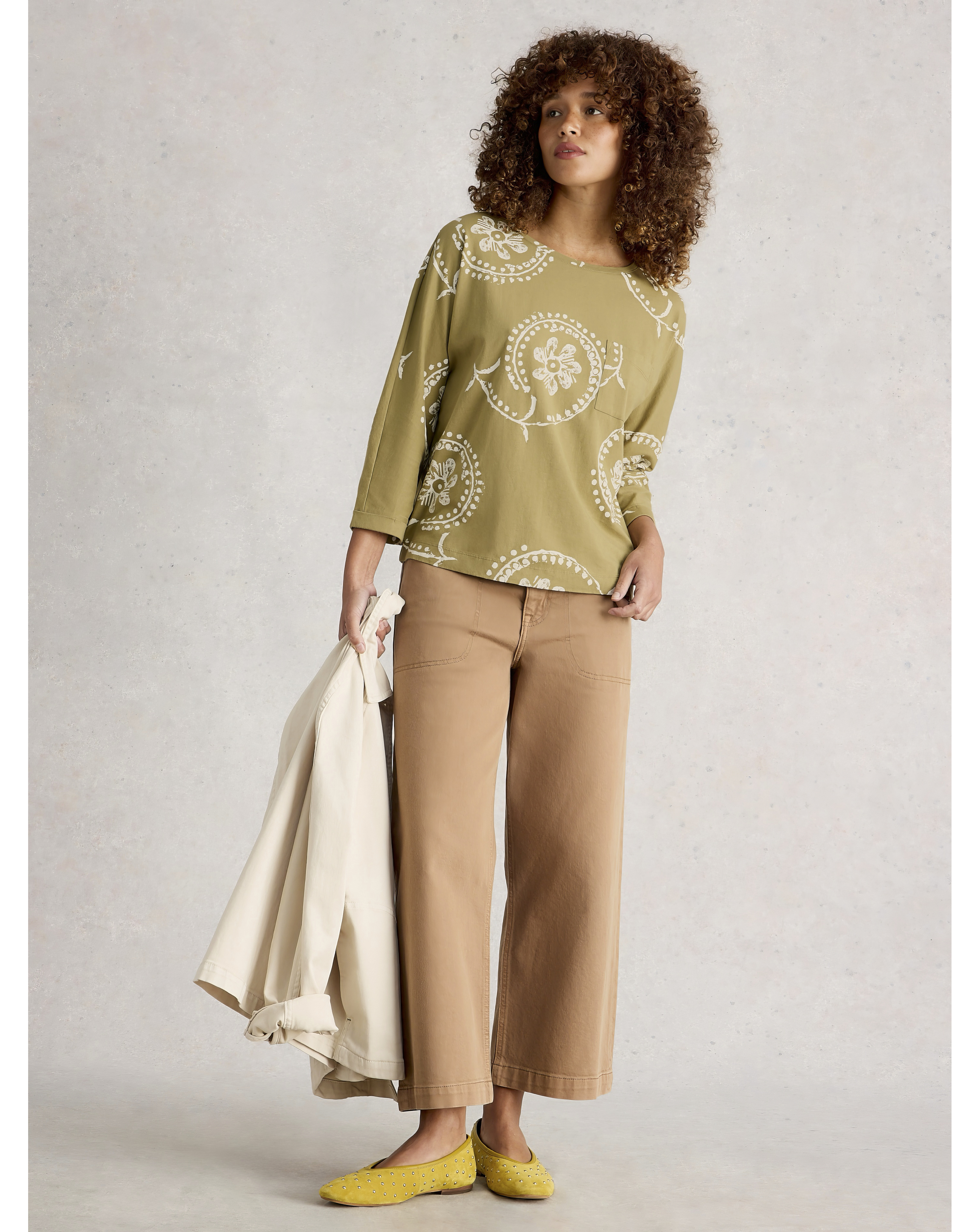 White Stuff Demi Dolman Top - Green