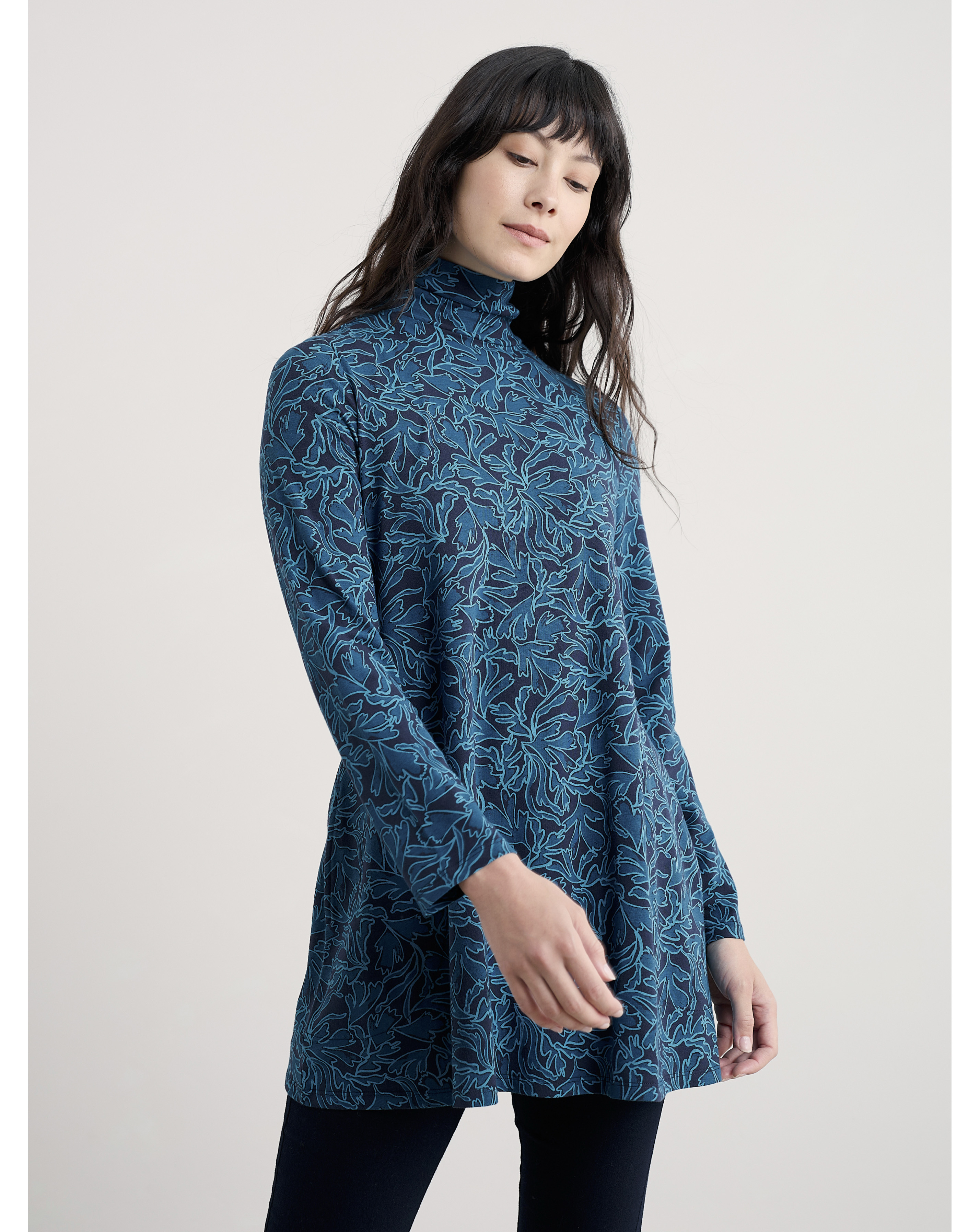 Seasalt Cornwall Grass Kelp Tunic Blue Multi-Coloured - Seasalt - Size12