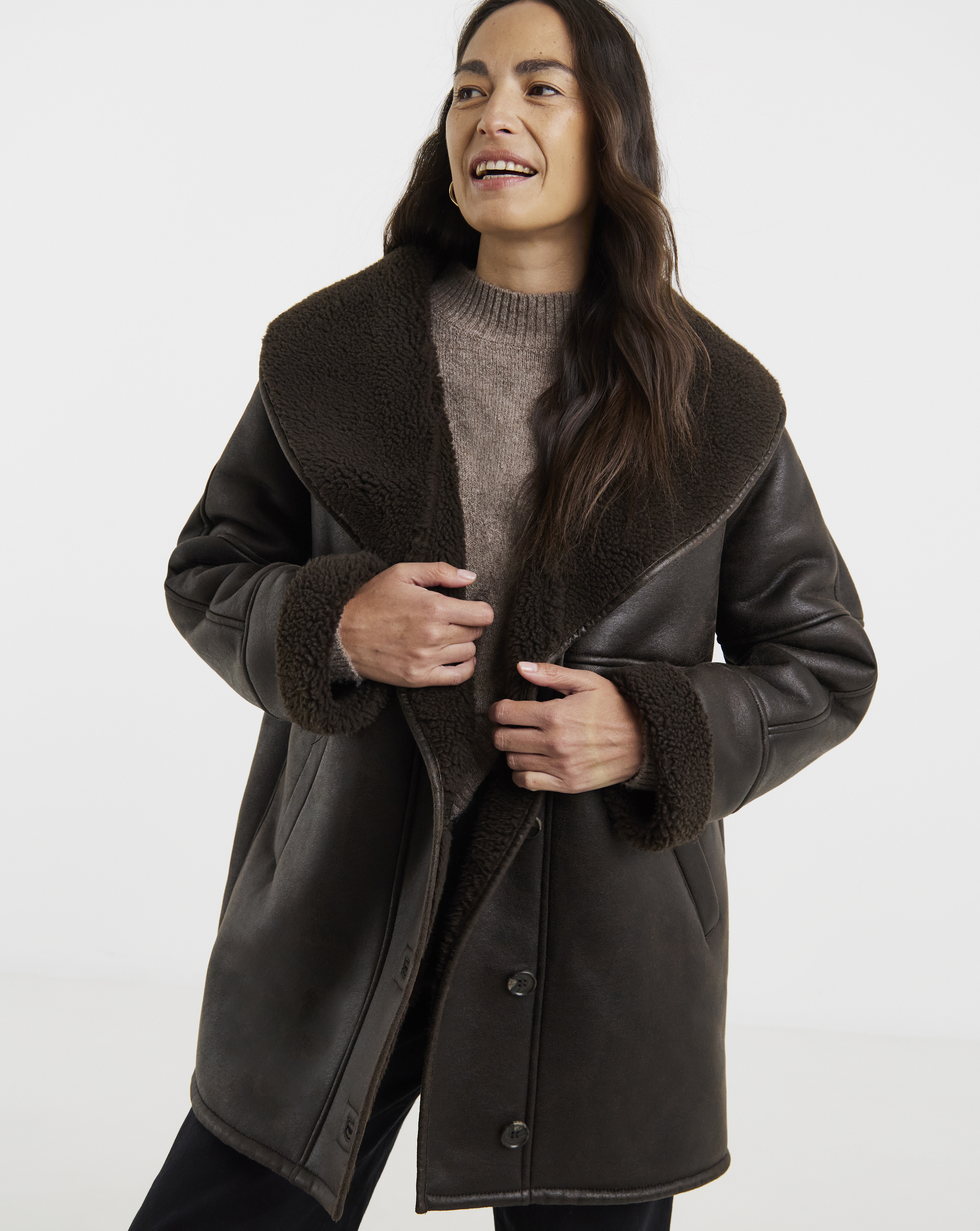 Shawl Collar Aviator Jacket