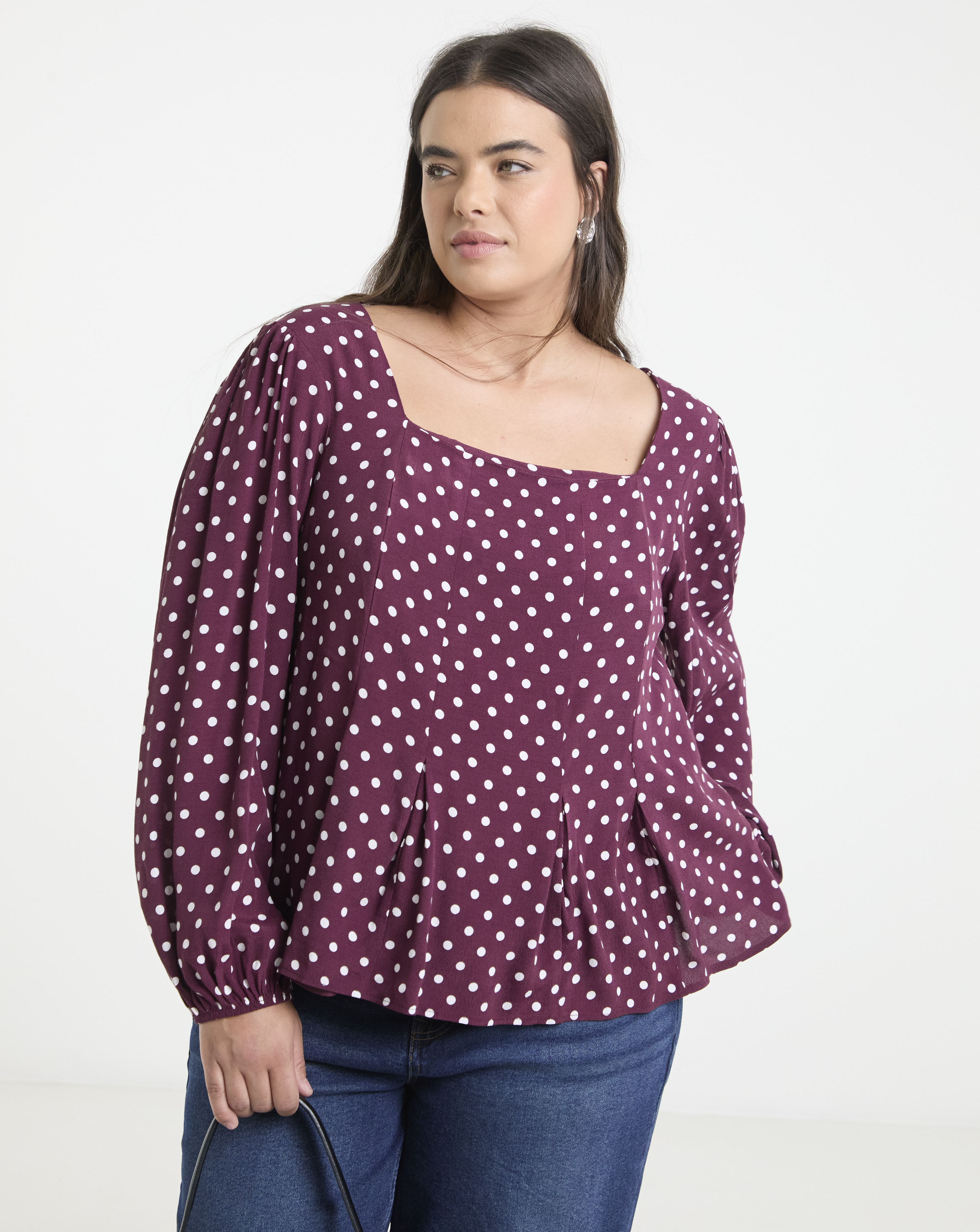 Button Down Tea Blouse