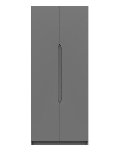 Sorrento Gloss Assembled 2 Door Wardrobe - Grey