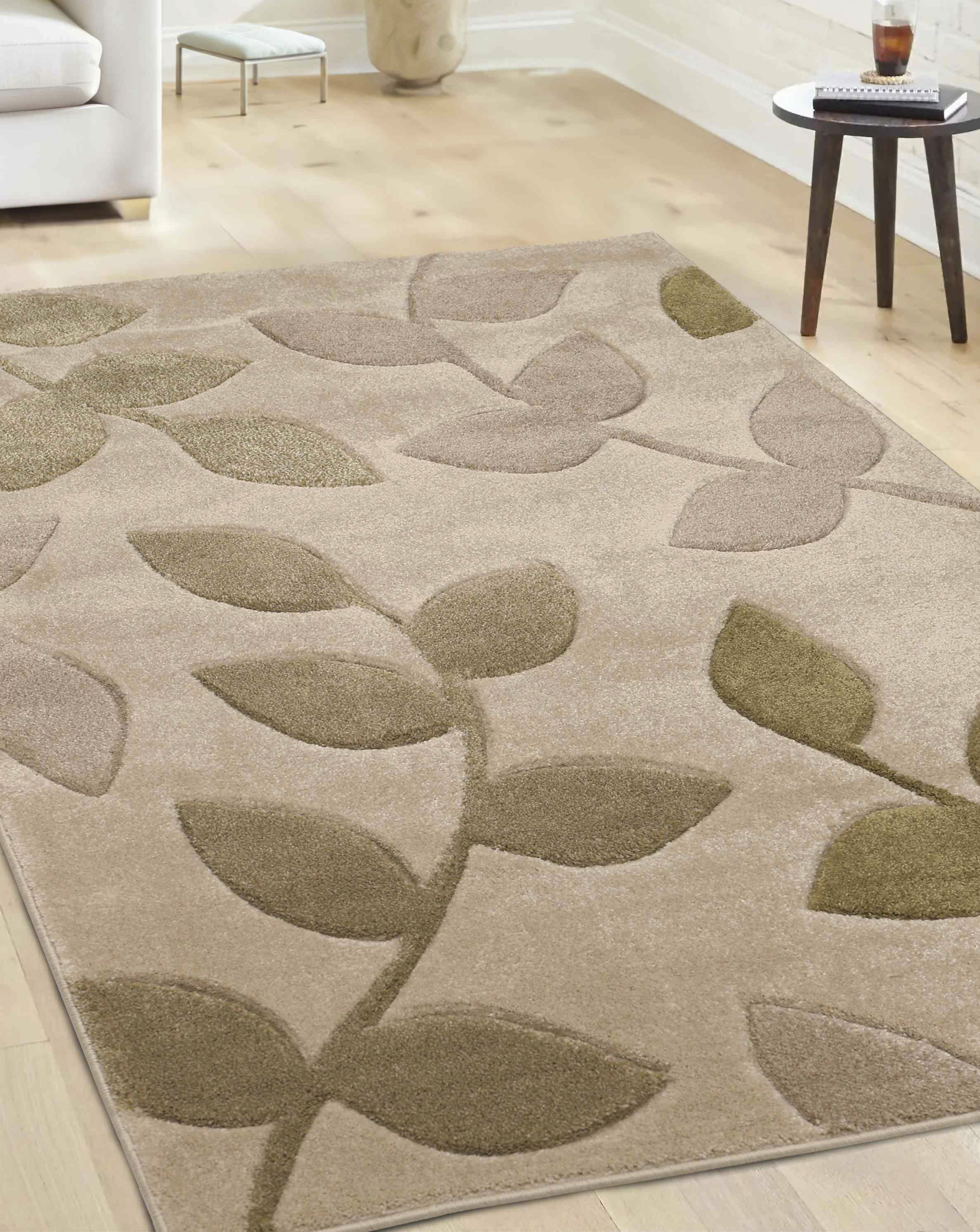 Homemaker Natural Newport Leaf Rug 120X170
