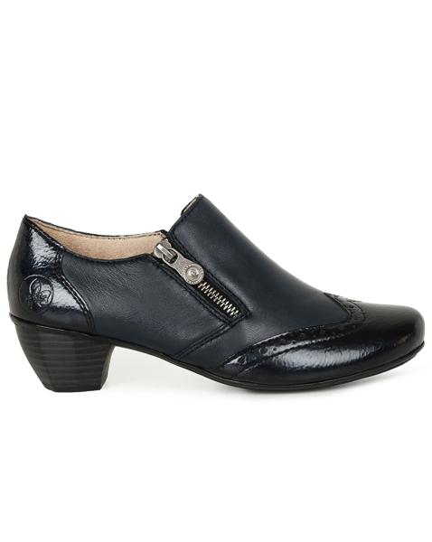 Rieker Treat Womens High Cut Court Shoes - Pacific/Patent