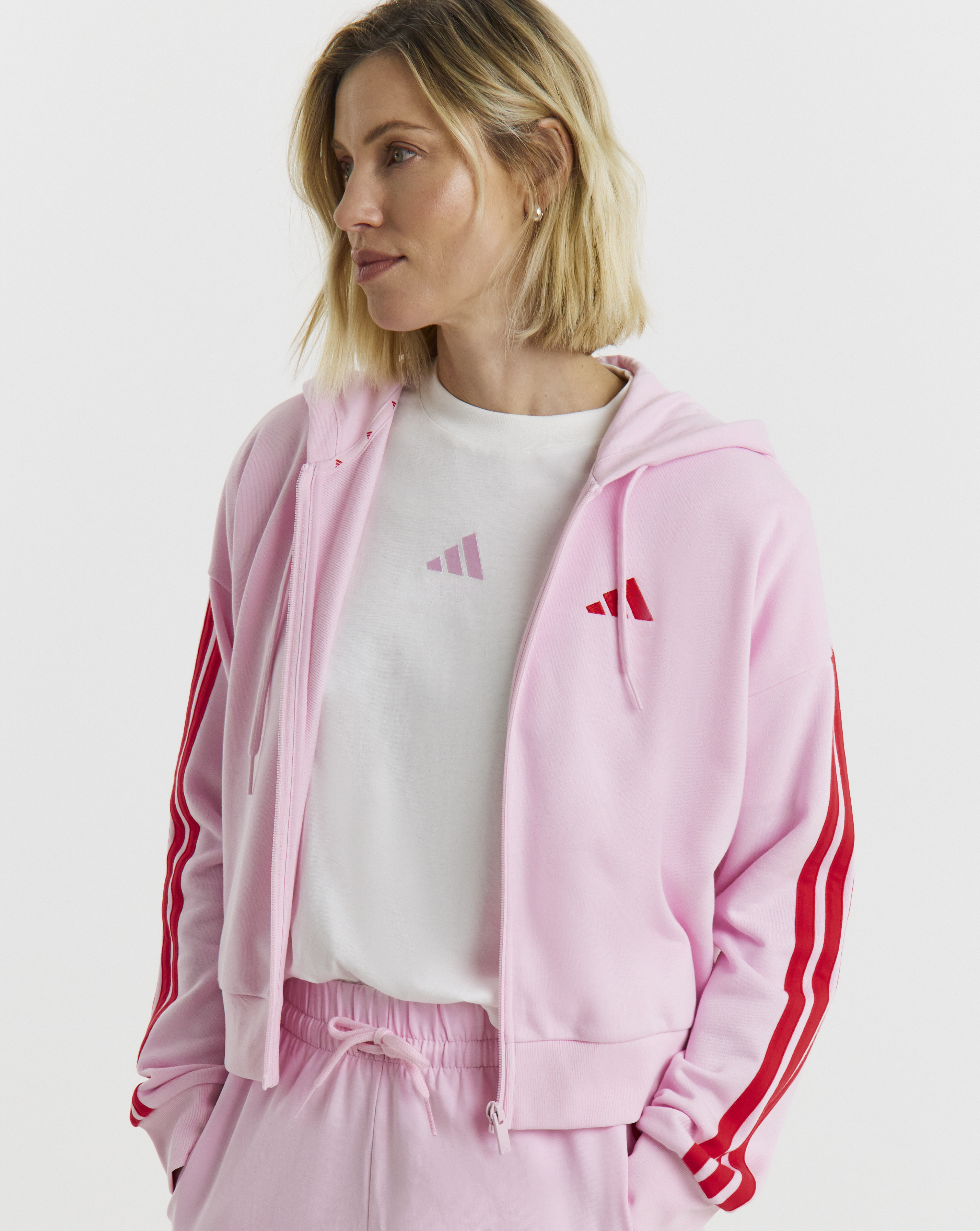 adidas 3 Stripes Full Zip Hoodie