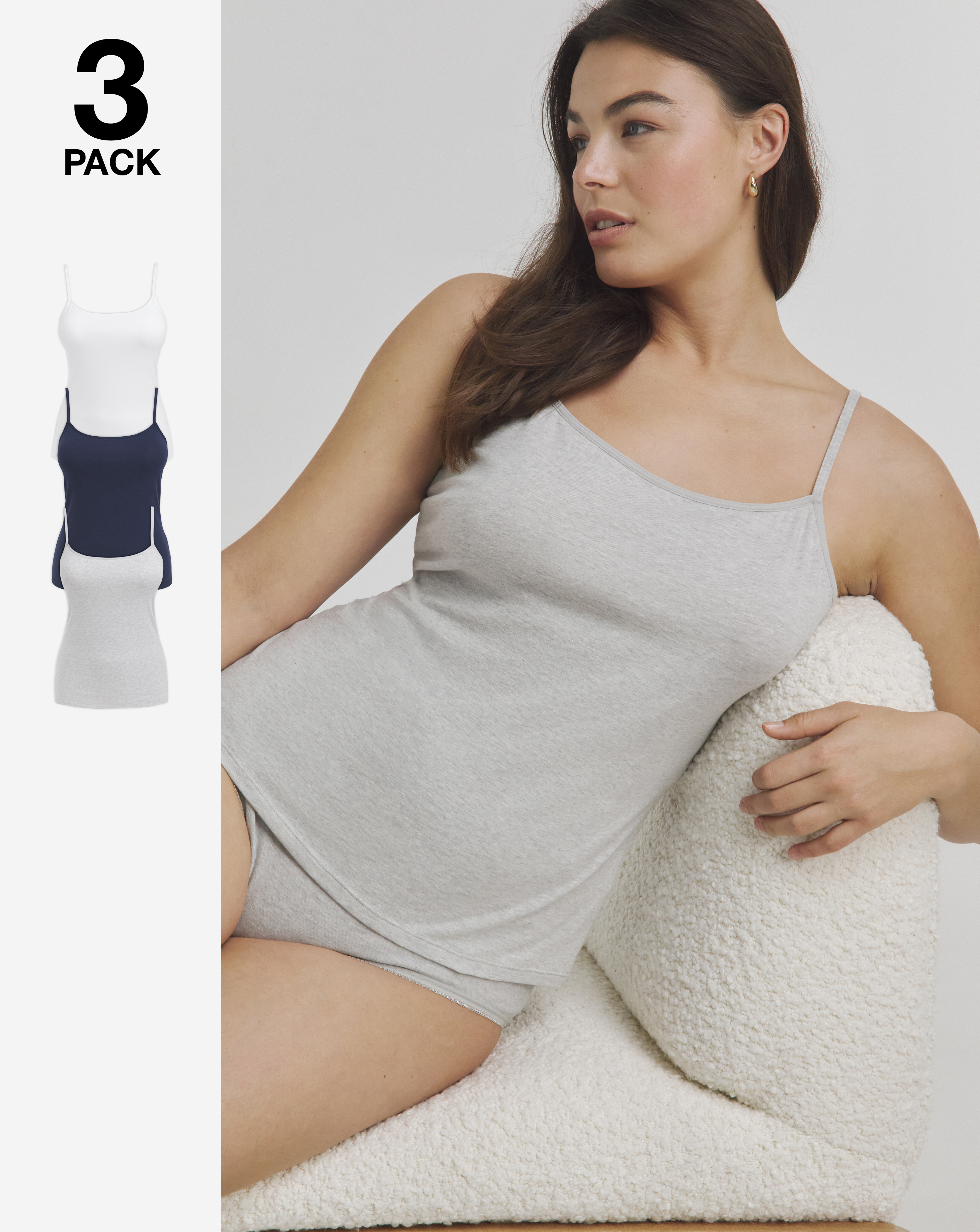 3 Pack Cotton Vests