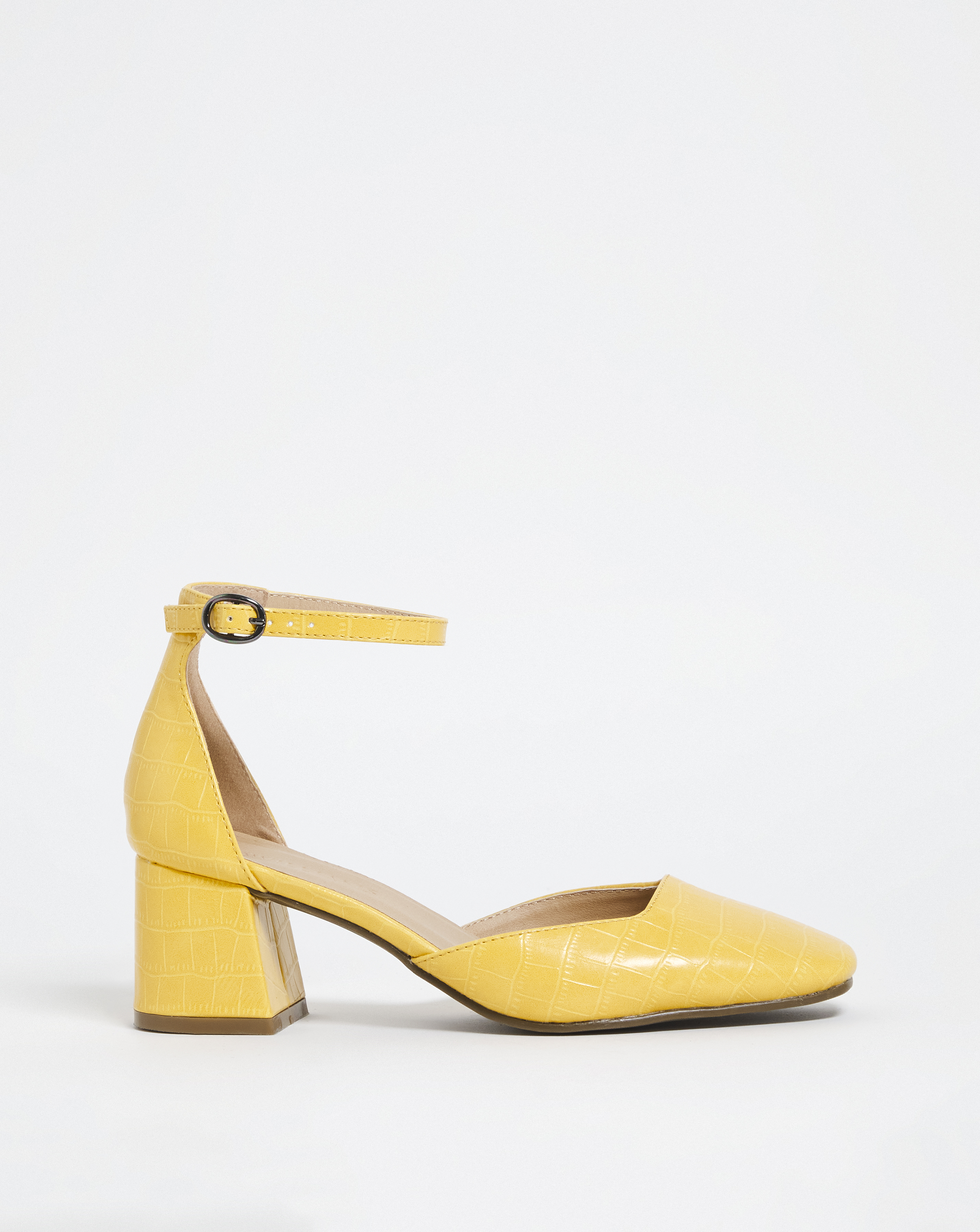 Two Part Block Heel Shoe E Fit