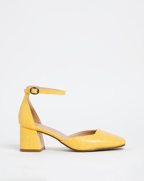Two Part Block Heel Shoe E Fit