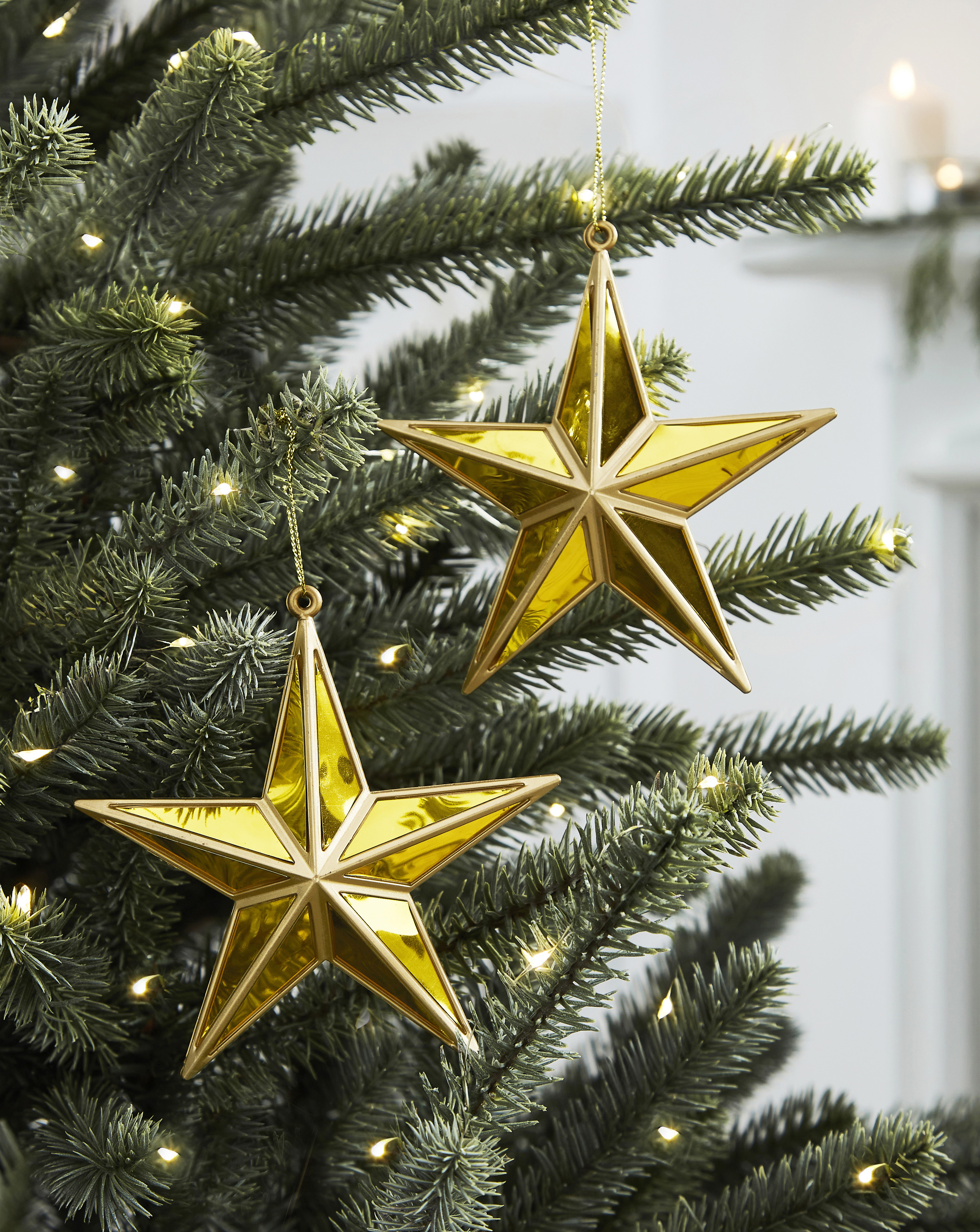 Gisela Graham 2 Gold 5 Point Star Dec