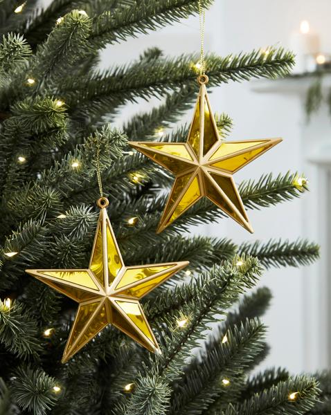 Gisela Graham 2 Gold 5 Point Star Dec