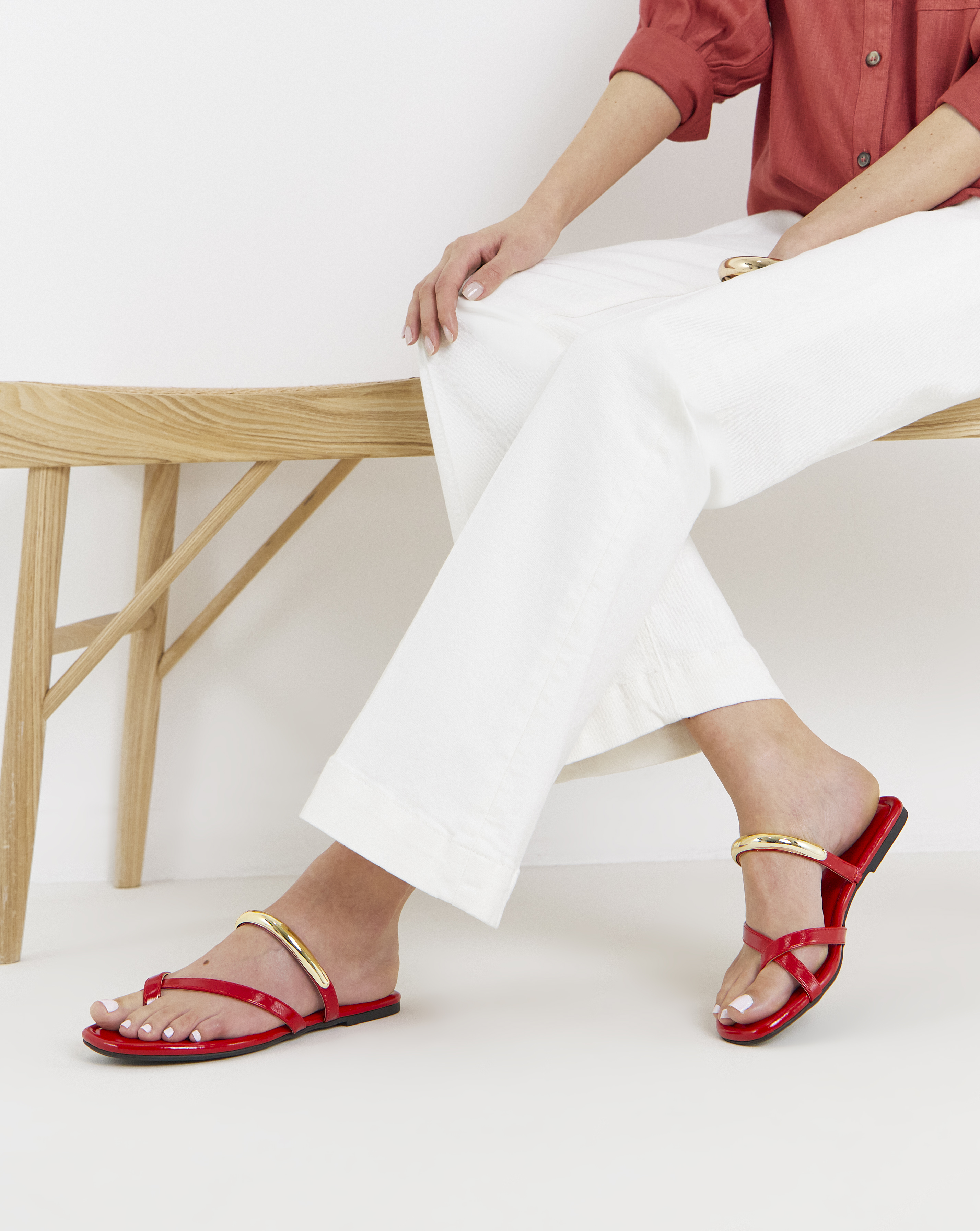 Toe Loop Hardware Sandals Wide