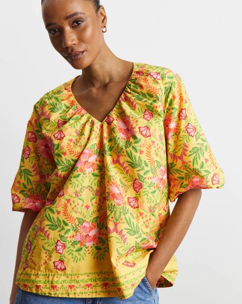 New In - Joanna Hope Cotton Poplin Blouse