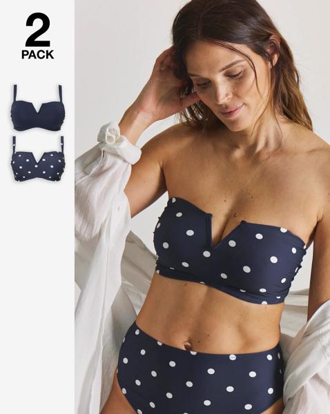 2 Pack Bandeau Bikini Tops