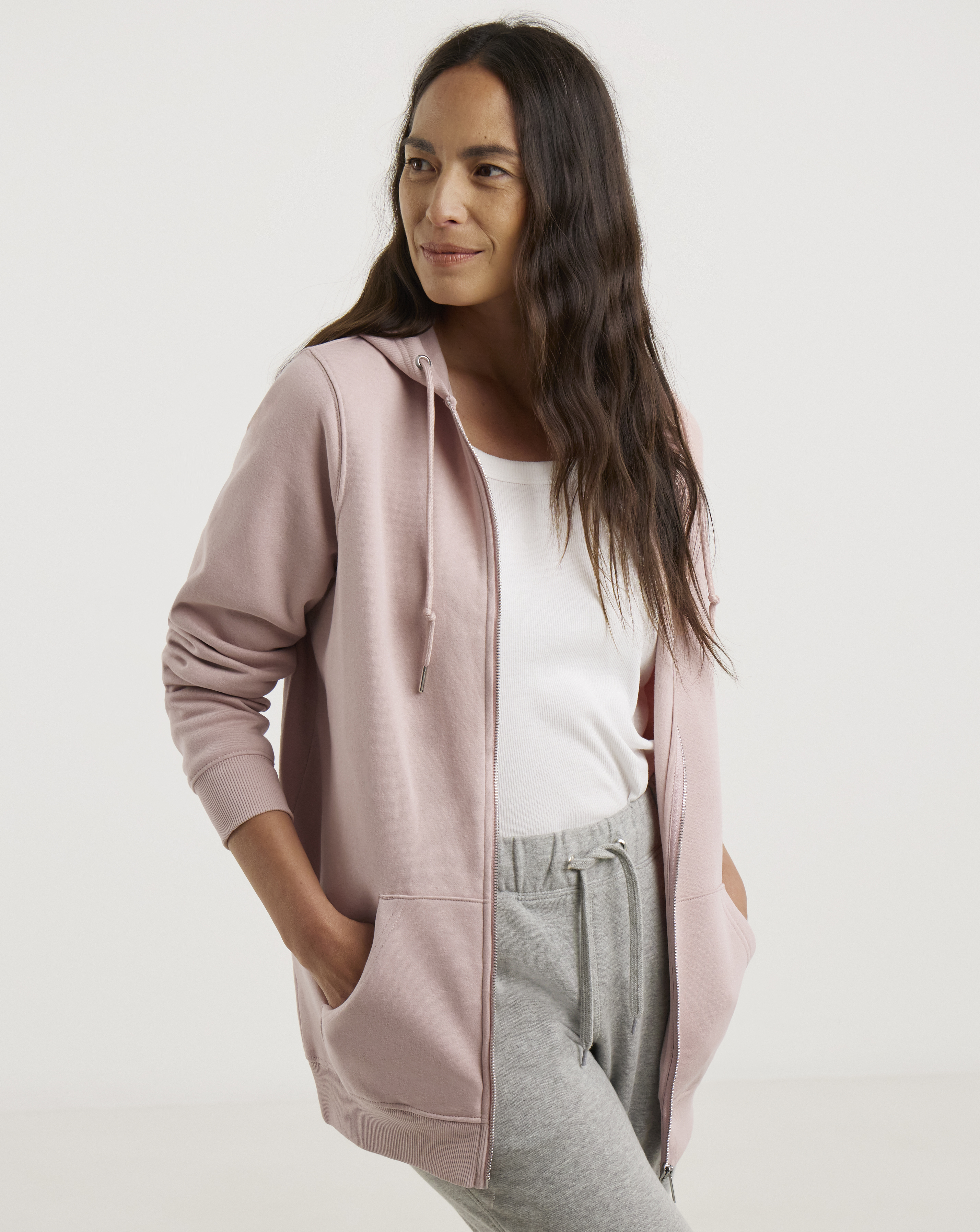 The Longline Zip up Hoodie