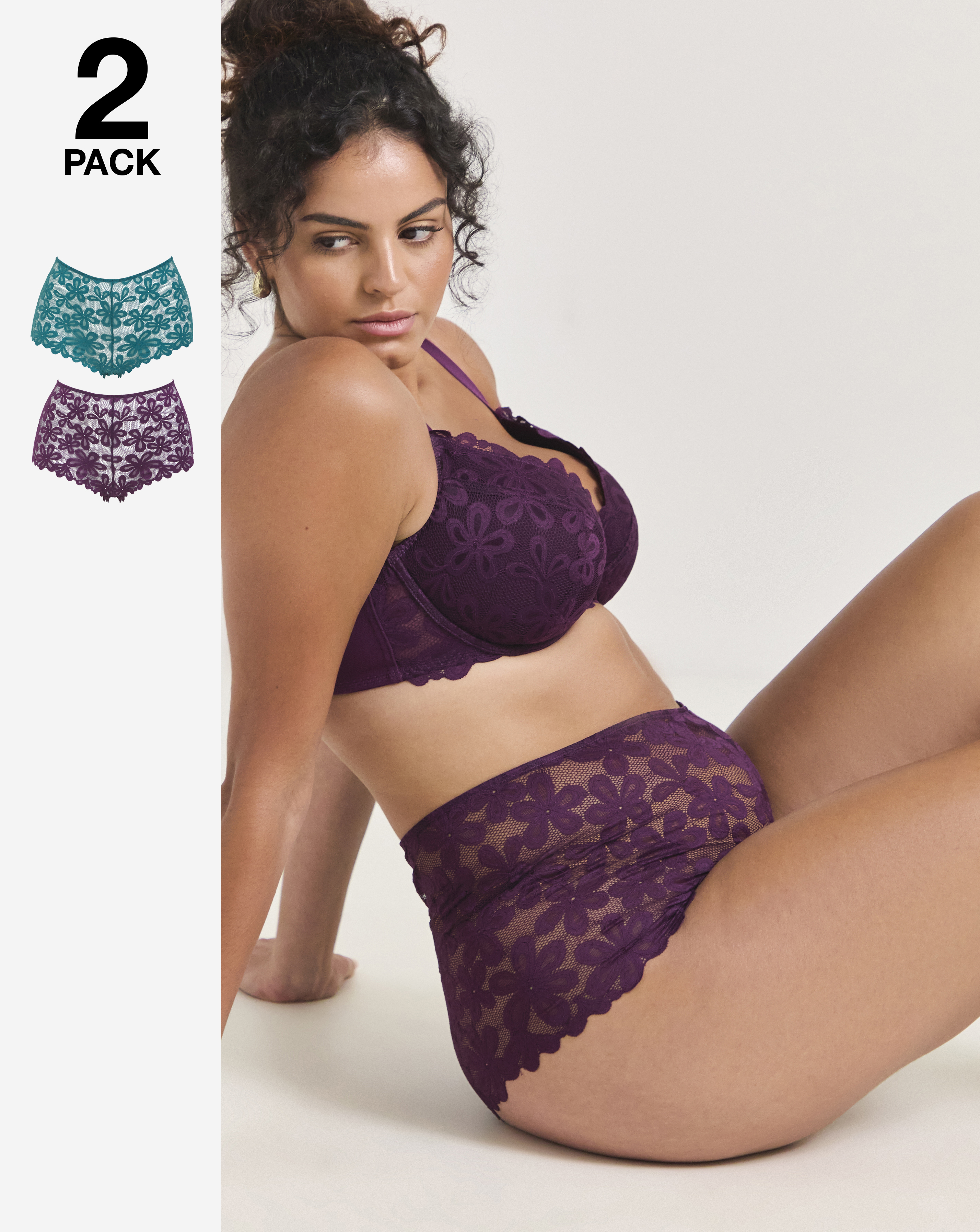 2 Pack Daisy Lace Shorts