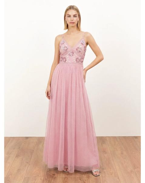 Maya Deluxe Floral Embellished Maxi Dres