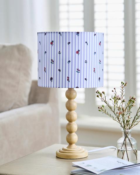 Julipa Evelyn Floral Stripe Bobbin Lamp
