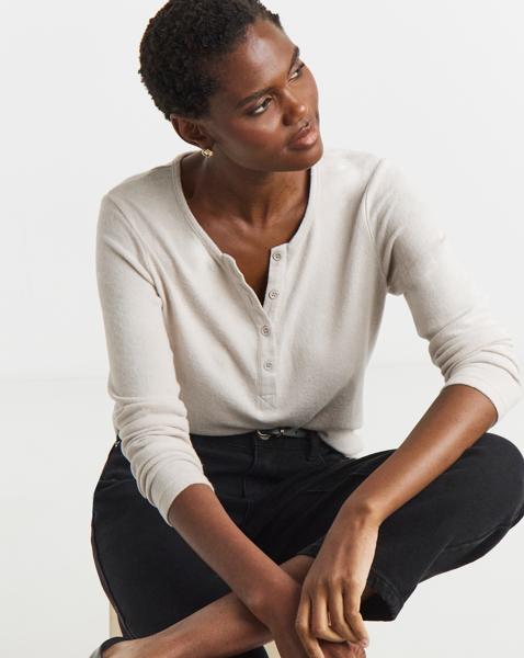 Layered Soft Touch Henley Top
